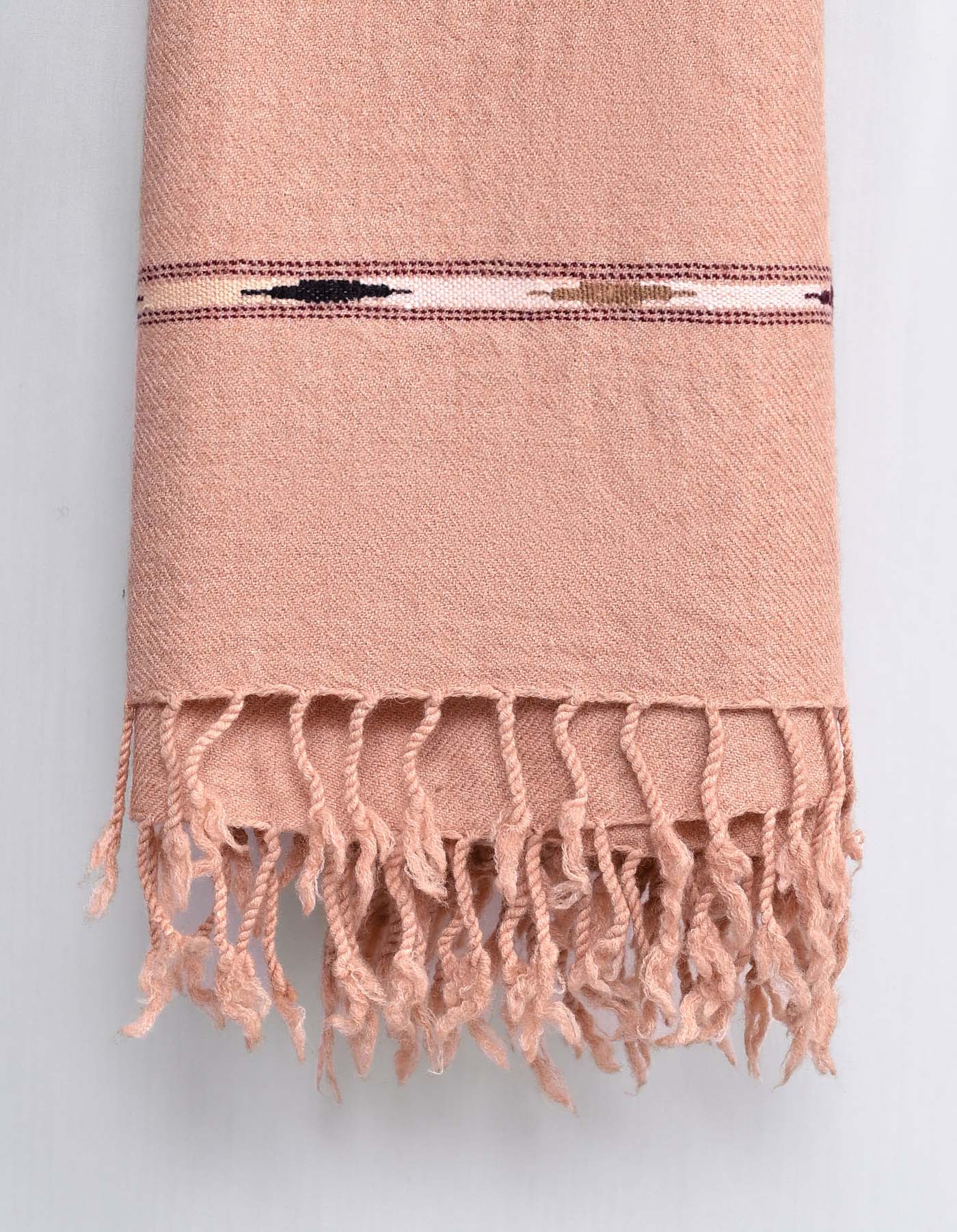 D Skin Plain Wool Blend Men Shawl - Image 3