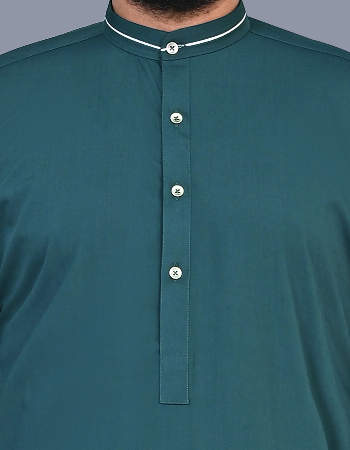 D Teal Plain Kameez Shalwar - Image 2