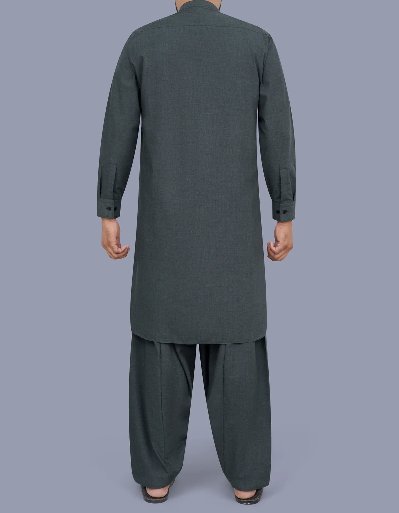 D Teal Texture Kameez Shalwar - Image 4