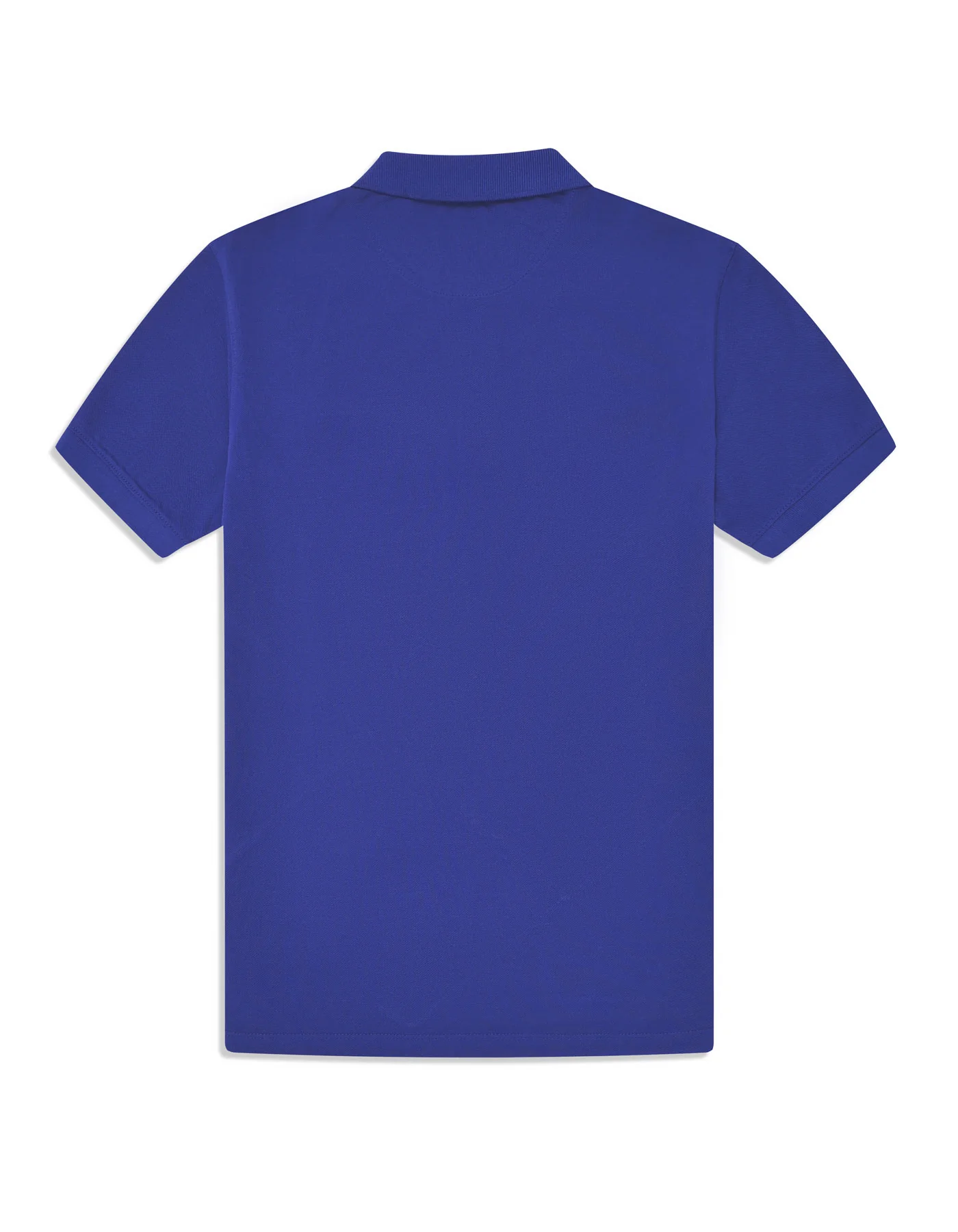 E Blue Embroidered Pique Polo Shirt - Image 5