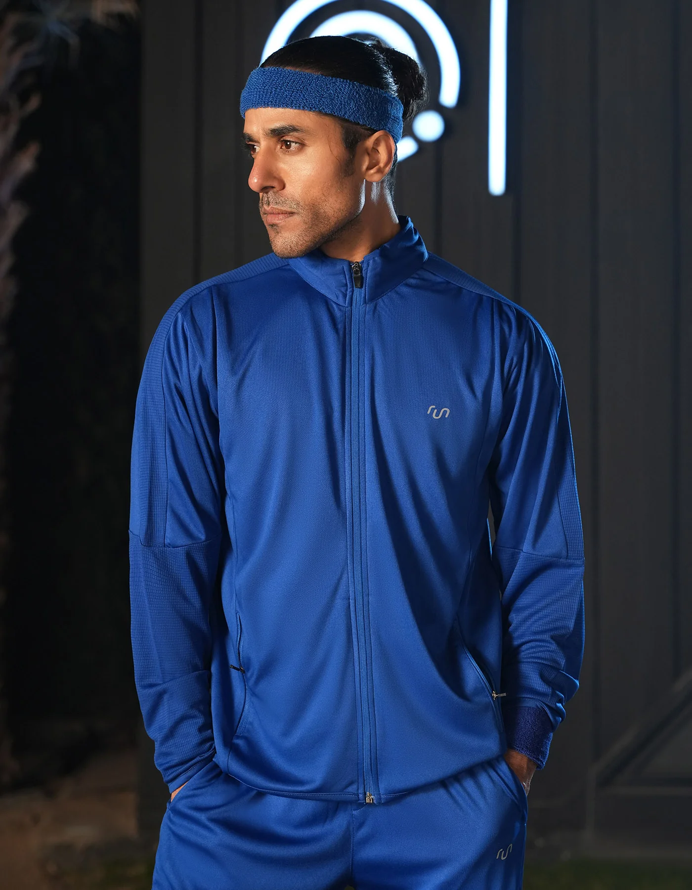 E Blue Full Sleeves Track Suit