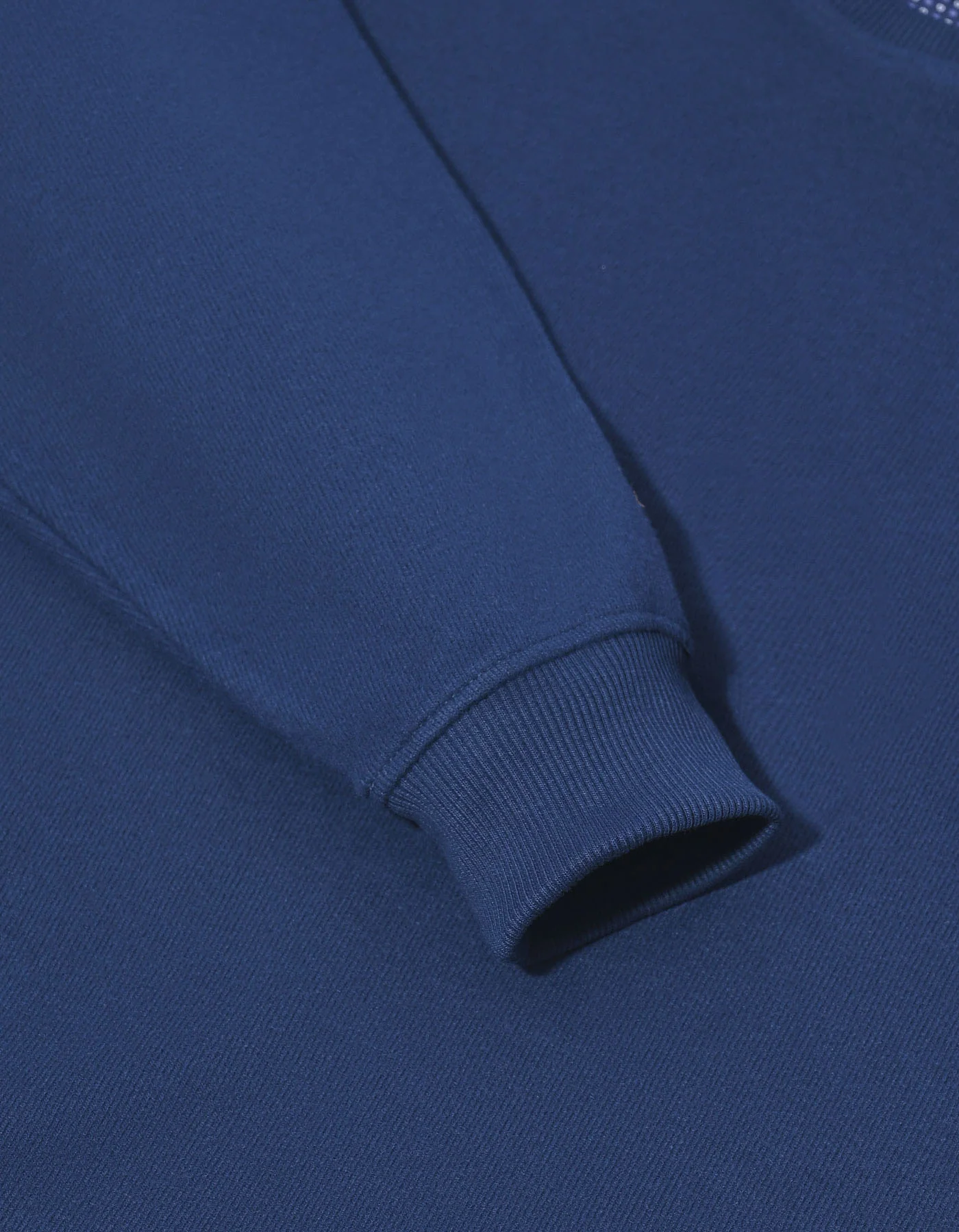 E Blue Plain Relax Fit Sweatshirt - Image 3