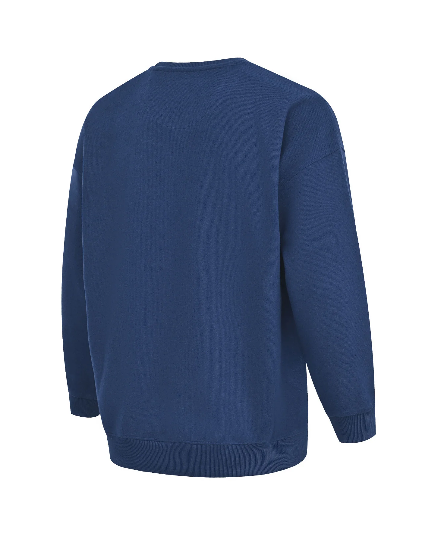 E Blue Plain Relax Fit Sweatshirt - Image 5
