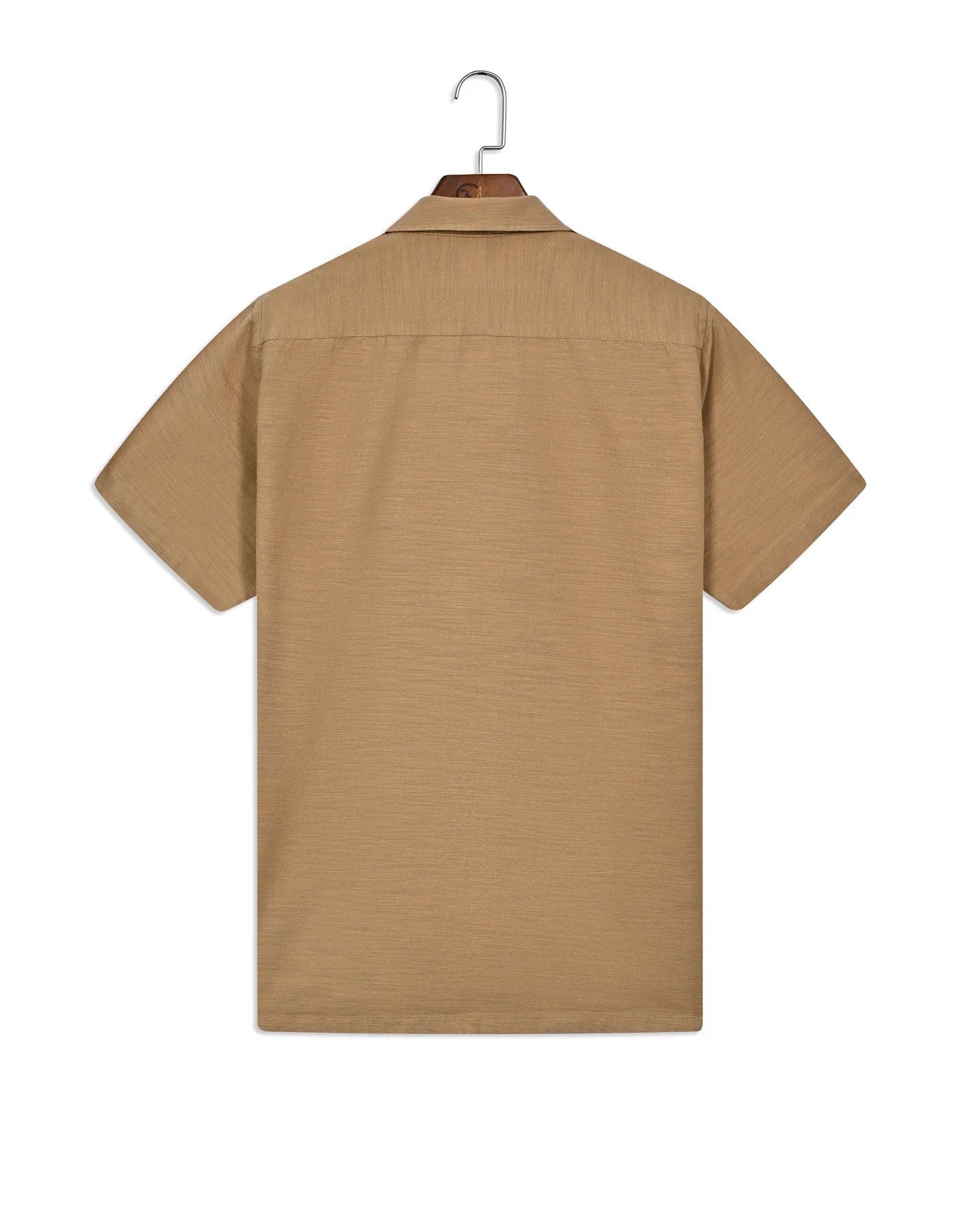 Fawn Plain Classic Fit Cuban Collar Shirt - Image 5