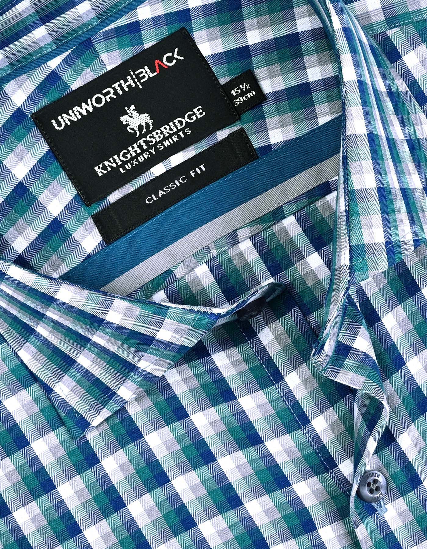 Green Check Classic Fit Shirt - Image 2