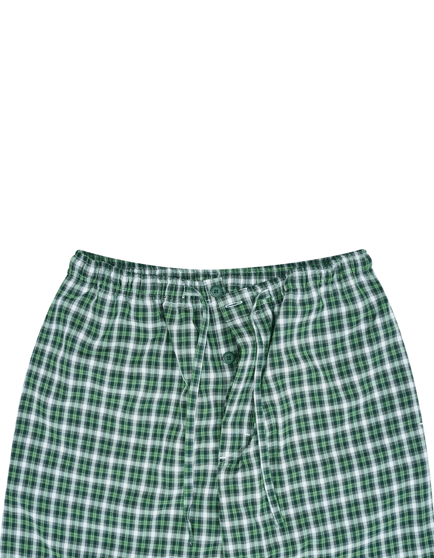Green Check Cross Pocket Woven Pajama - Image 2