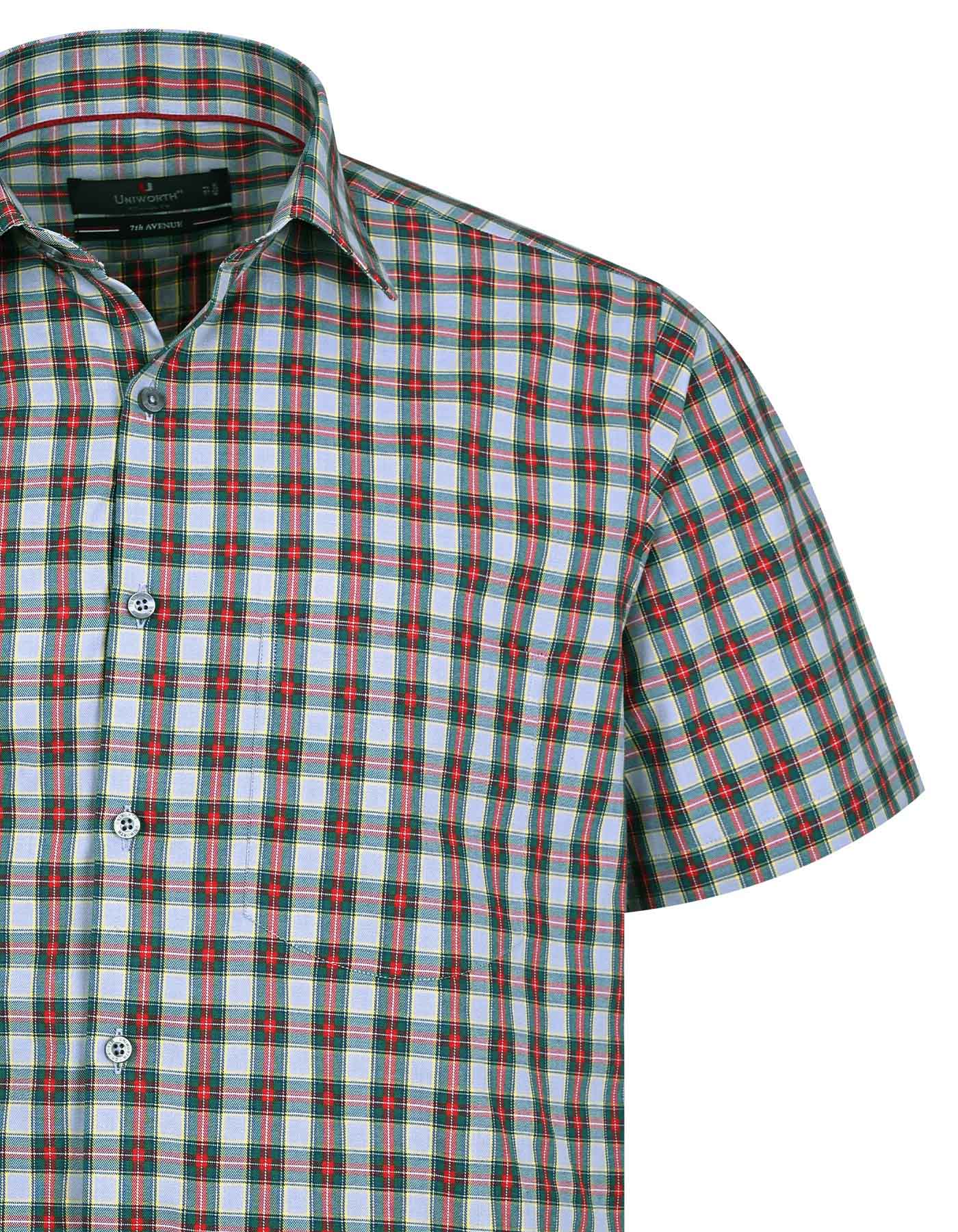 Green Check Tailored Smart Fit Shirt - Image 3