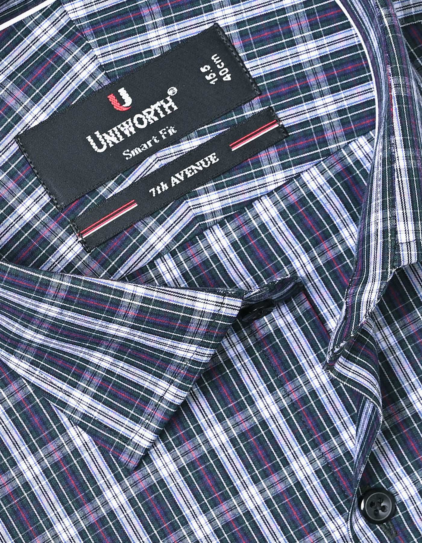 Green Check Tailored Smart Fit Shirt - Image 2