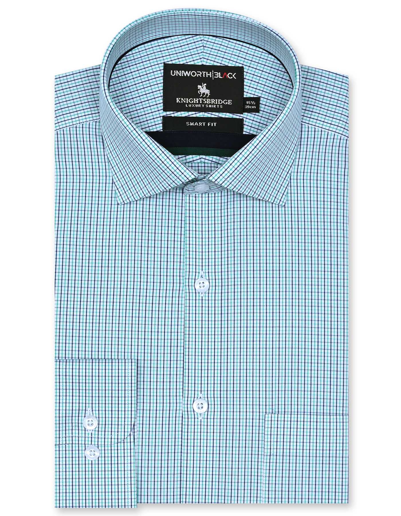 Green Check Tailored Smart Fit Shirt