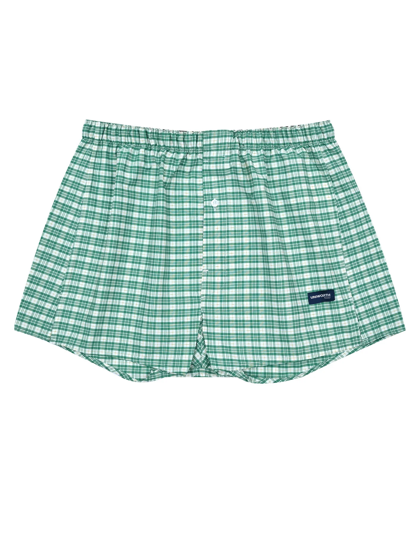 Green Check Woven Boxer
