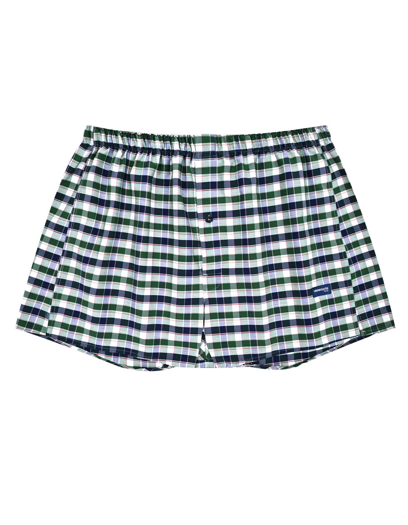 Green Check Woven Boxer