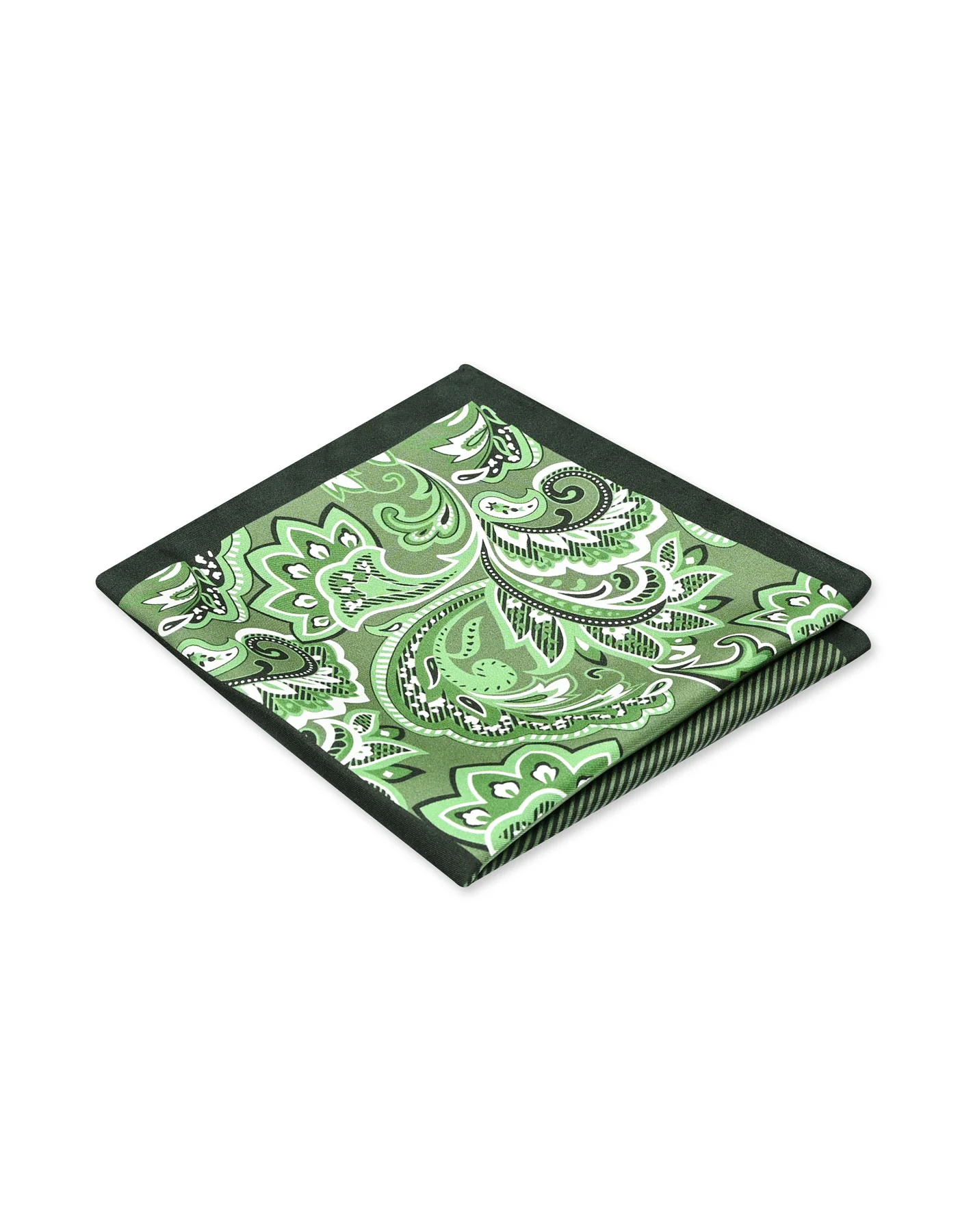 Green Floral Pocket Square - Image 2
