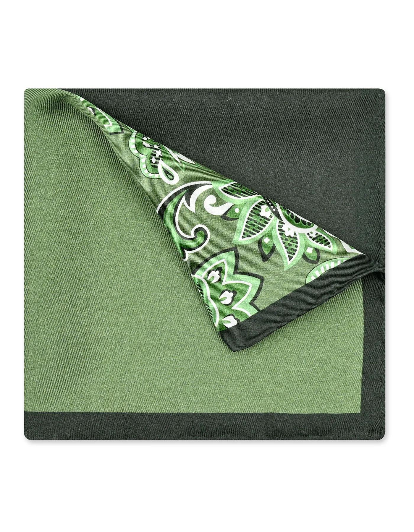 Green Floral Pocket Square - Image 3