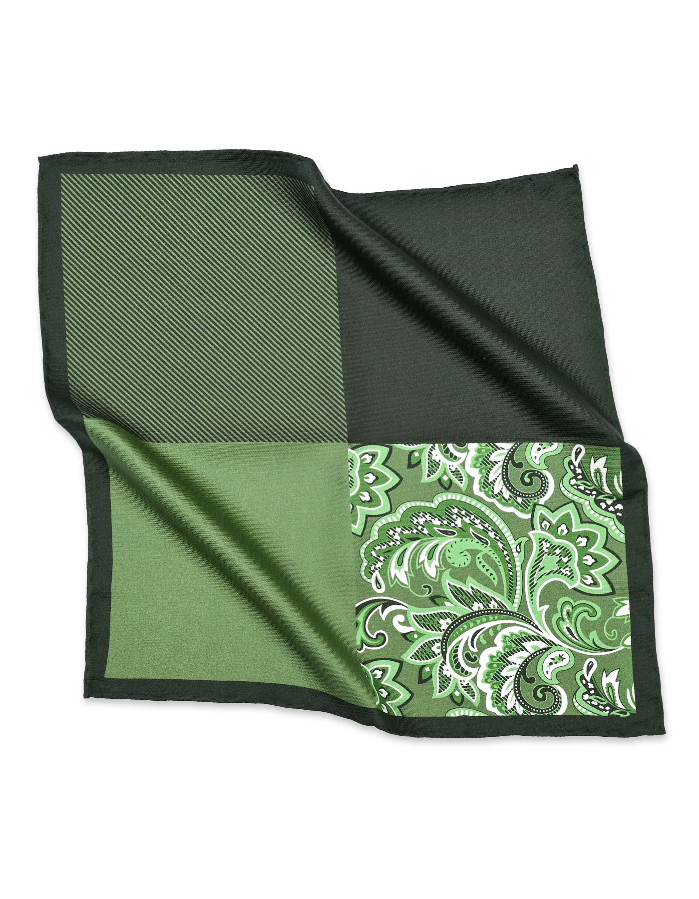 Green Floral Pocket Square - Image 4
