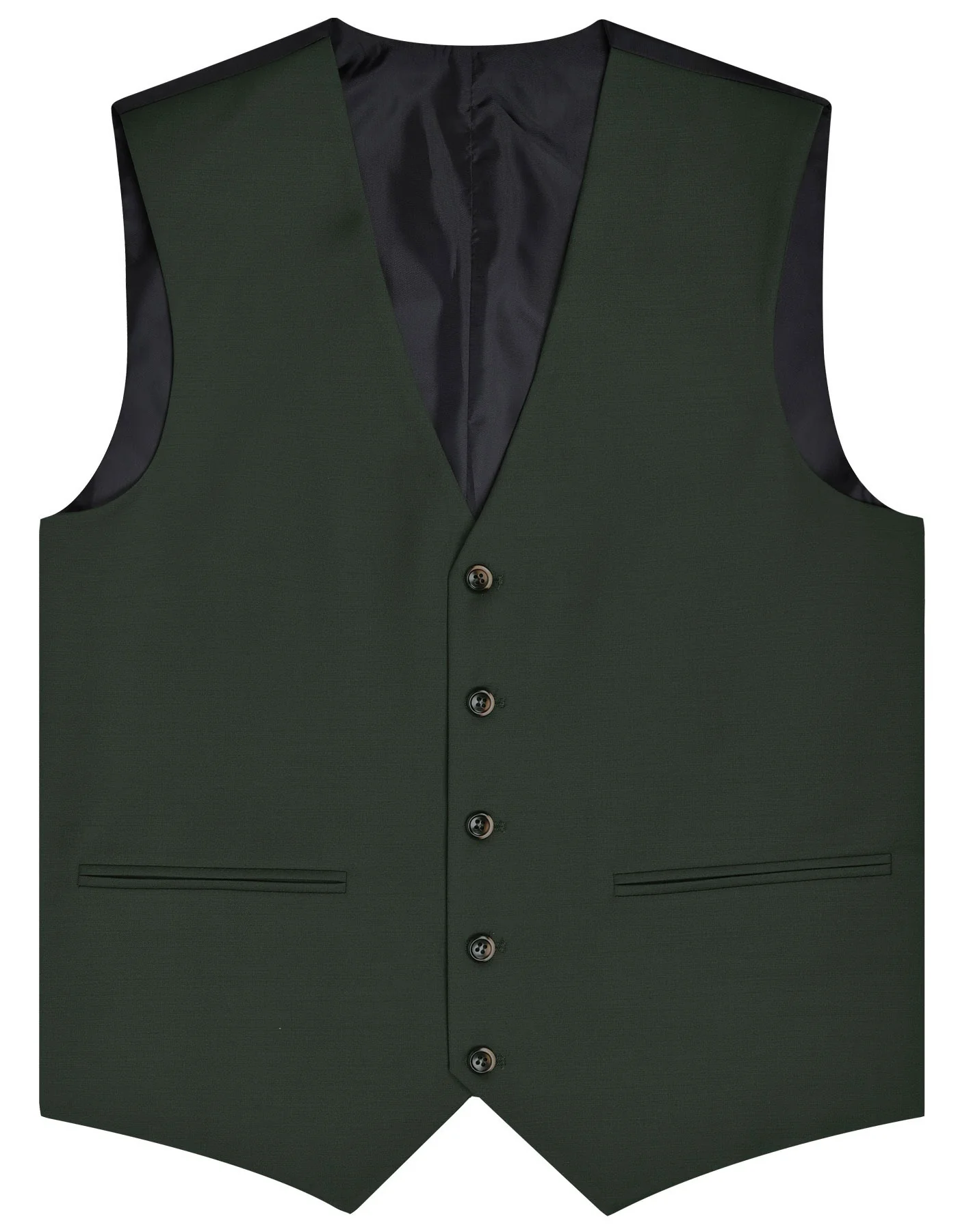 Green Plain Classic Fit Suit - Image 3
