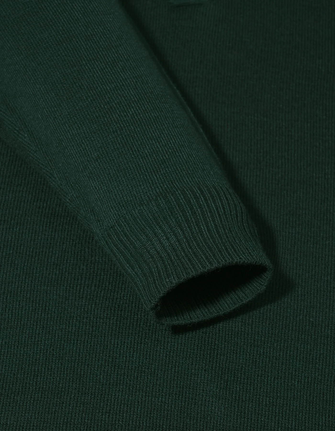 Green Plain Polo Collar Sweater - Image 5