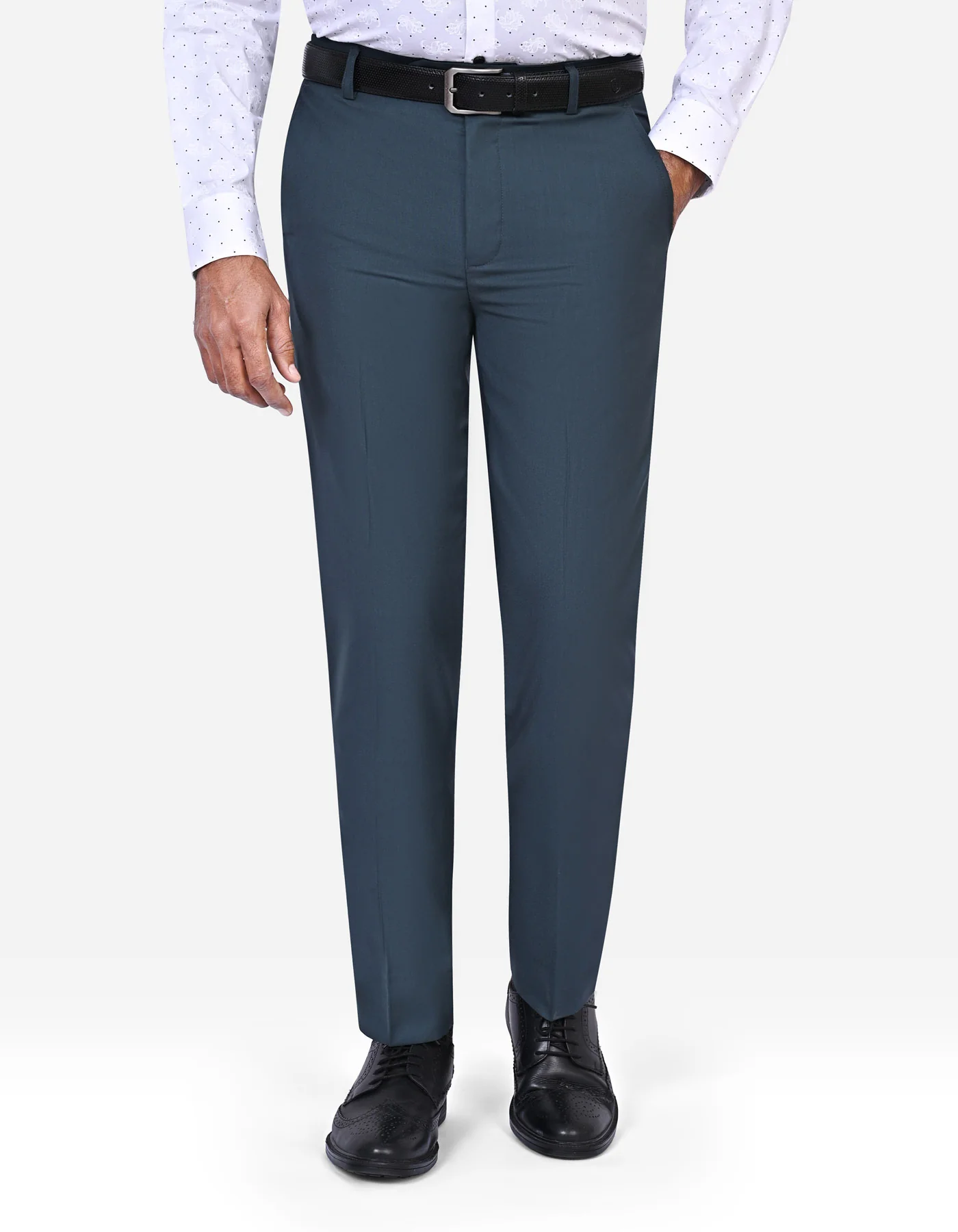 Green Plain Smart Fit Formal Trouser