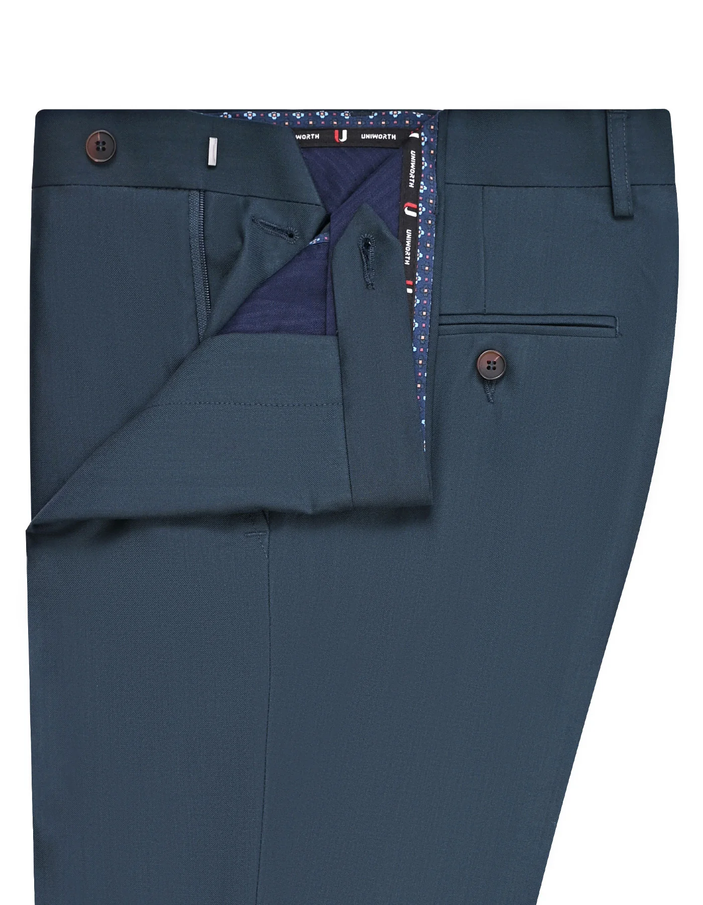 Green Plain Smart Fit Formal Trouser - Image 2