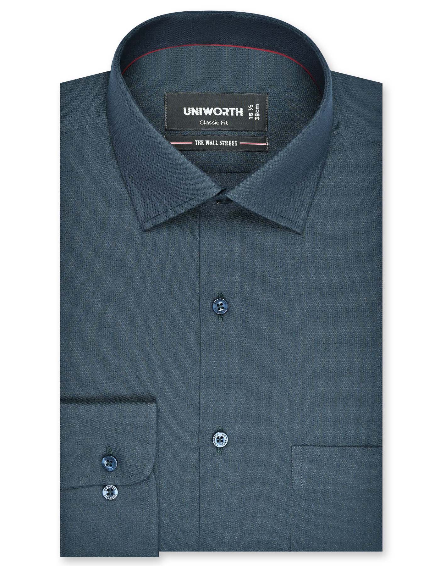 Green Self Tailored Smart Fit Shirt