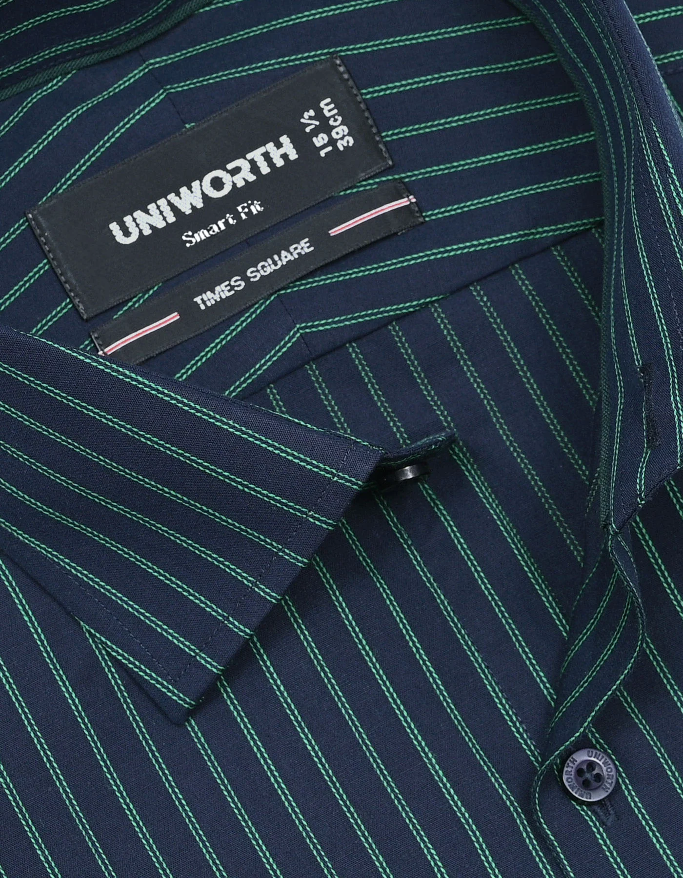 Green Stripe Tailored Smart Fit Shirt - Image 2