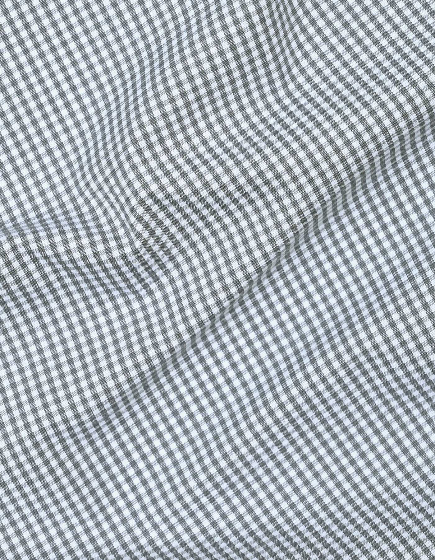 Grey Check Tailored Smart Fit Shirt - Image 5
