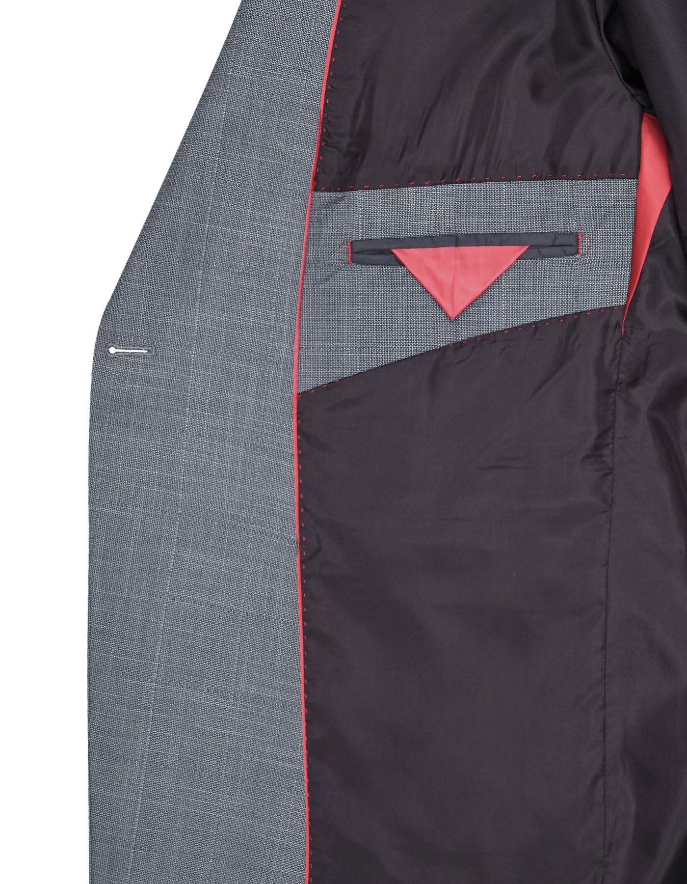 Grey Check Tailored Smart Fit Suit - Image 5