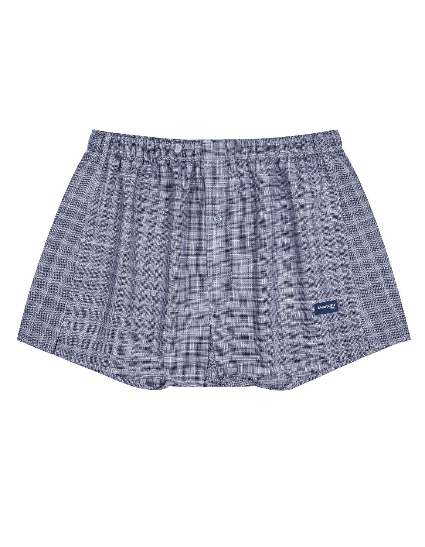 Grey Check Woven Boxer