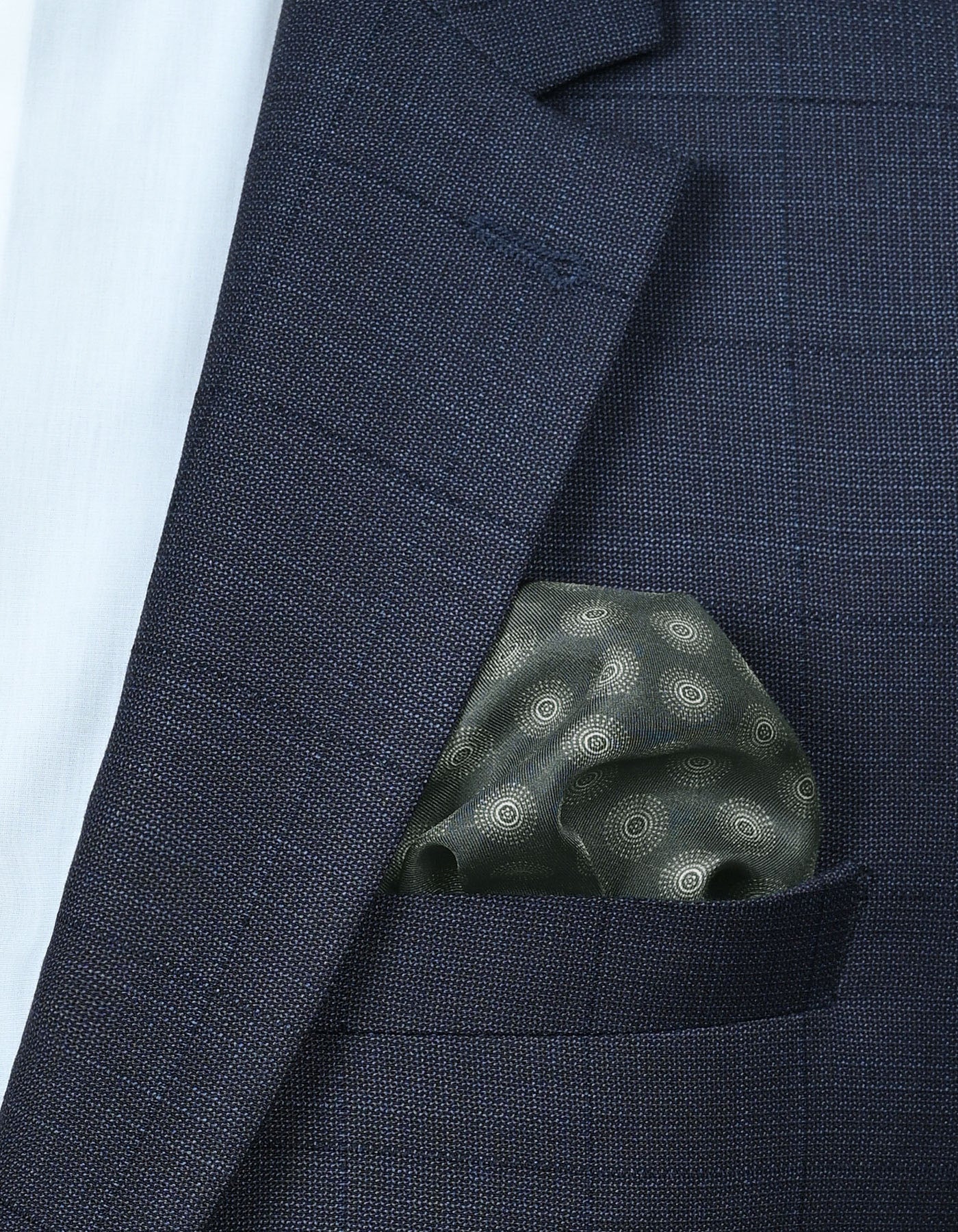 Grey Dotted Pocket Square