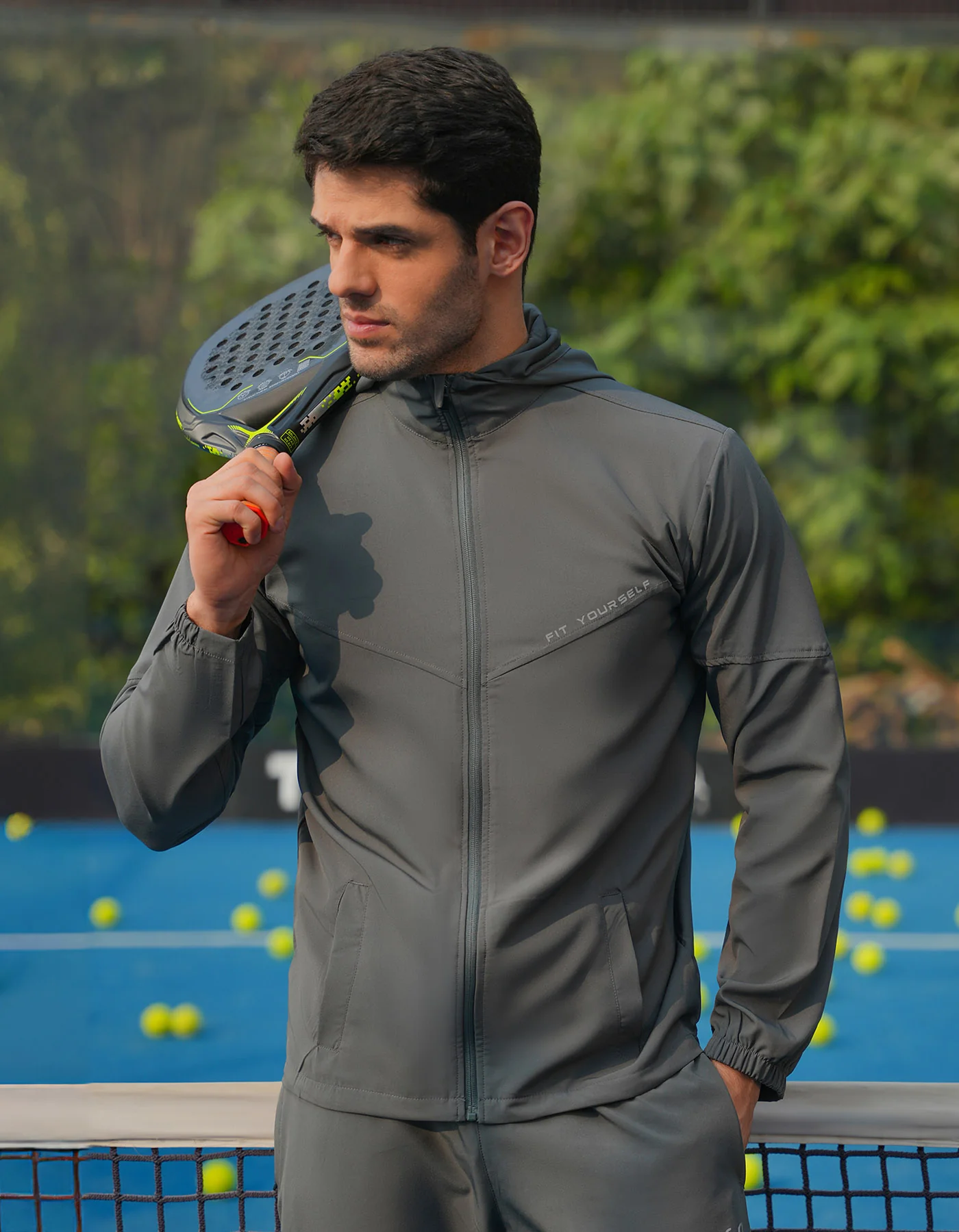 Grey Full Sleeves Track Suit