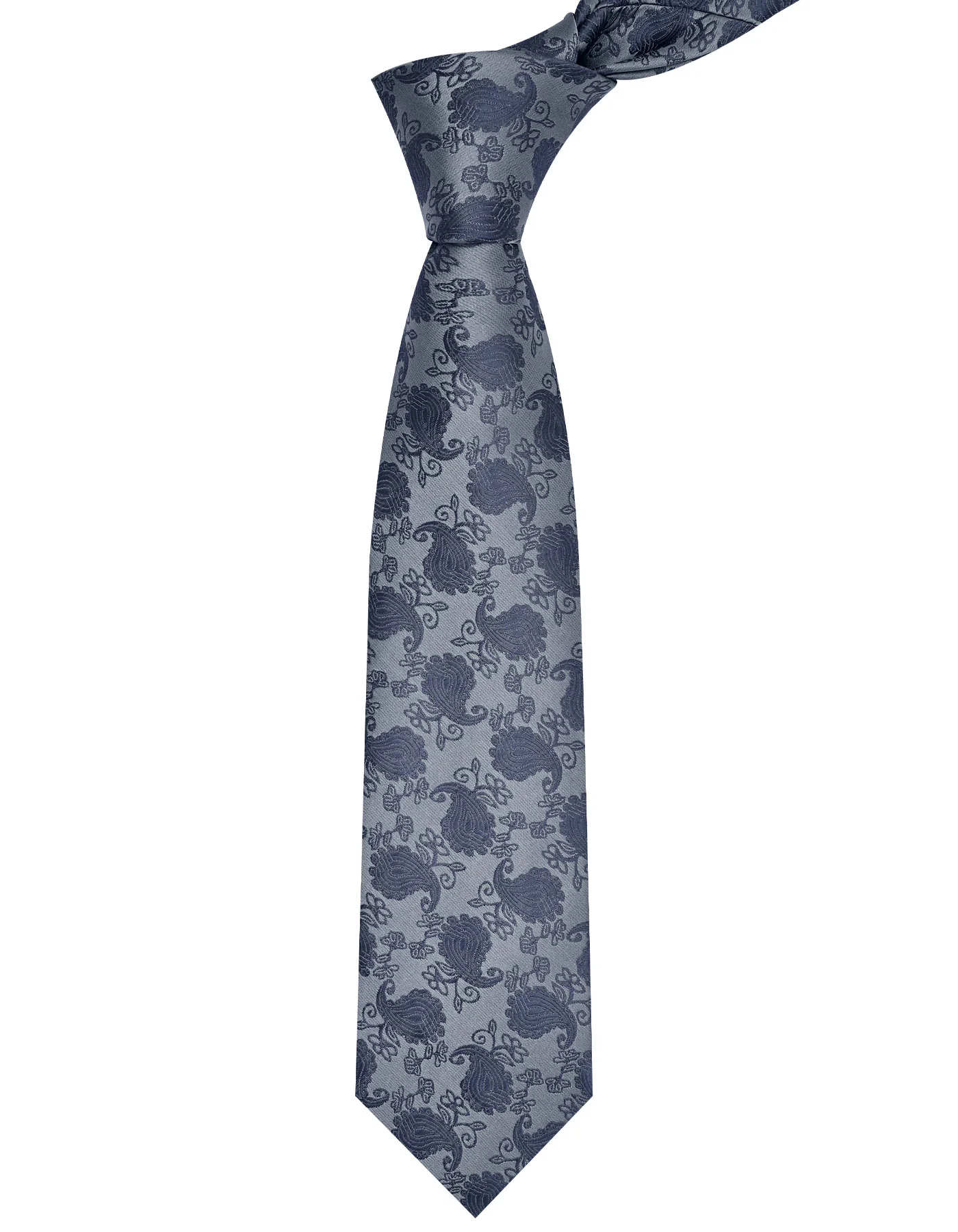 Grey Paisley Tie - Image 2