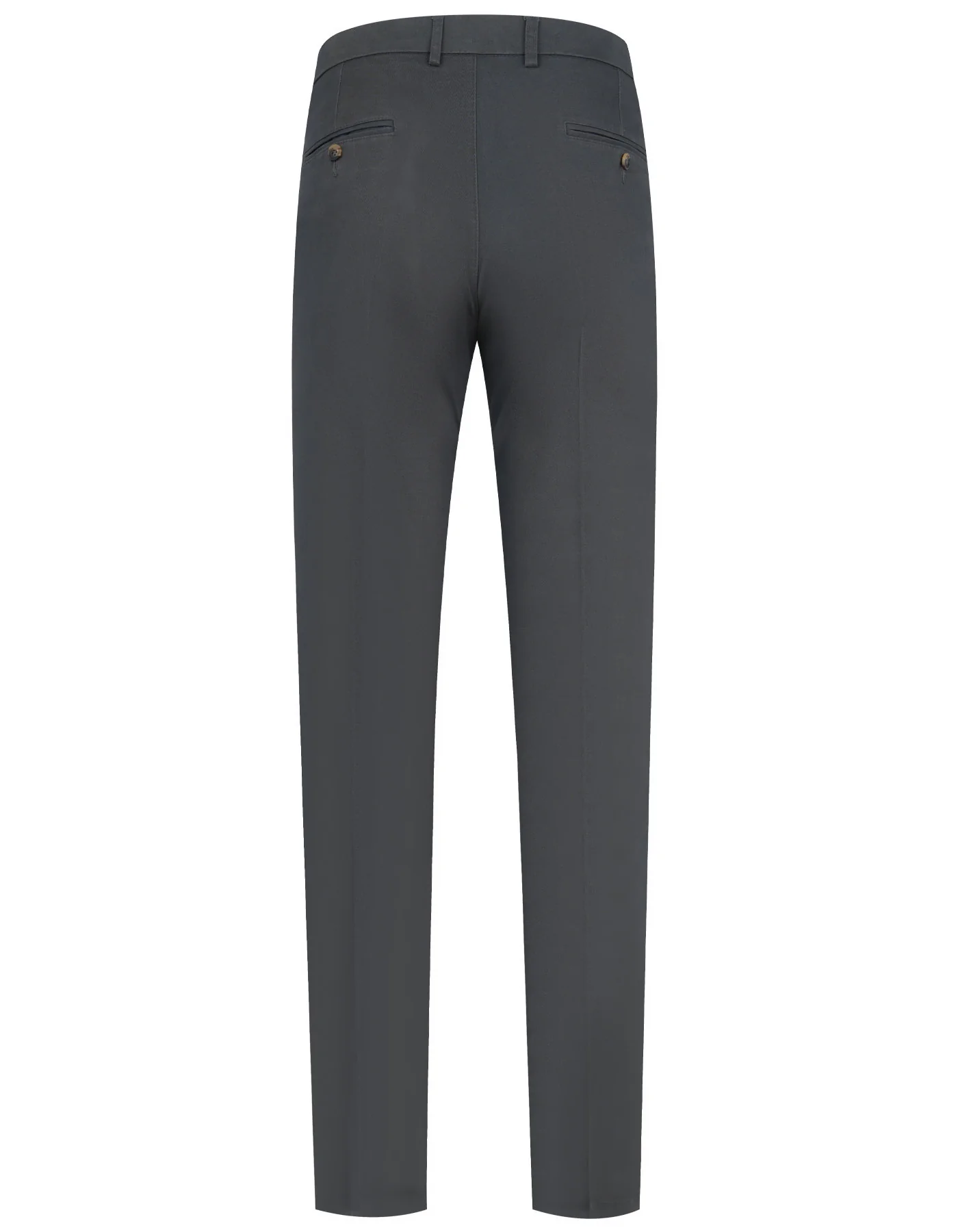 Grey Plain Classic Fit Cotton Trouser - Image 5