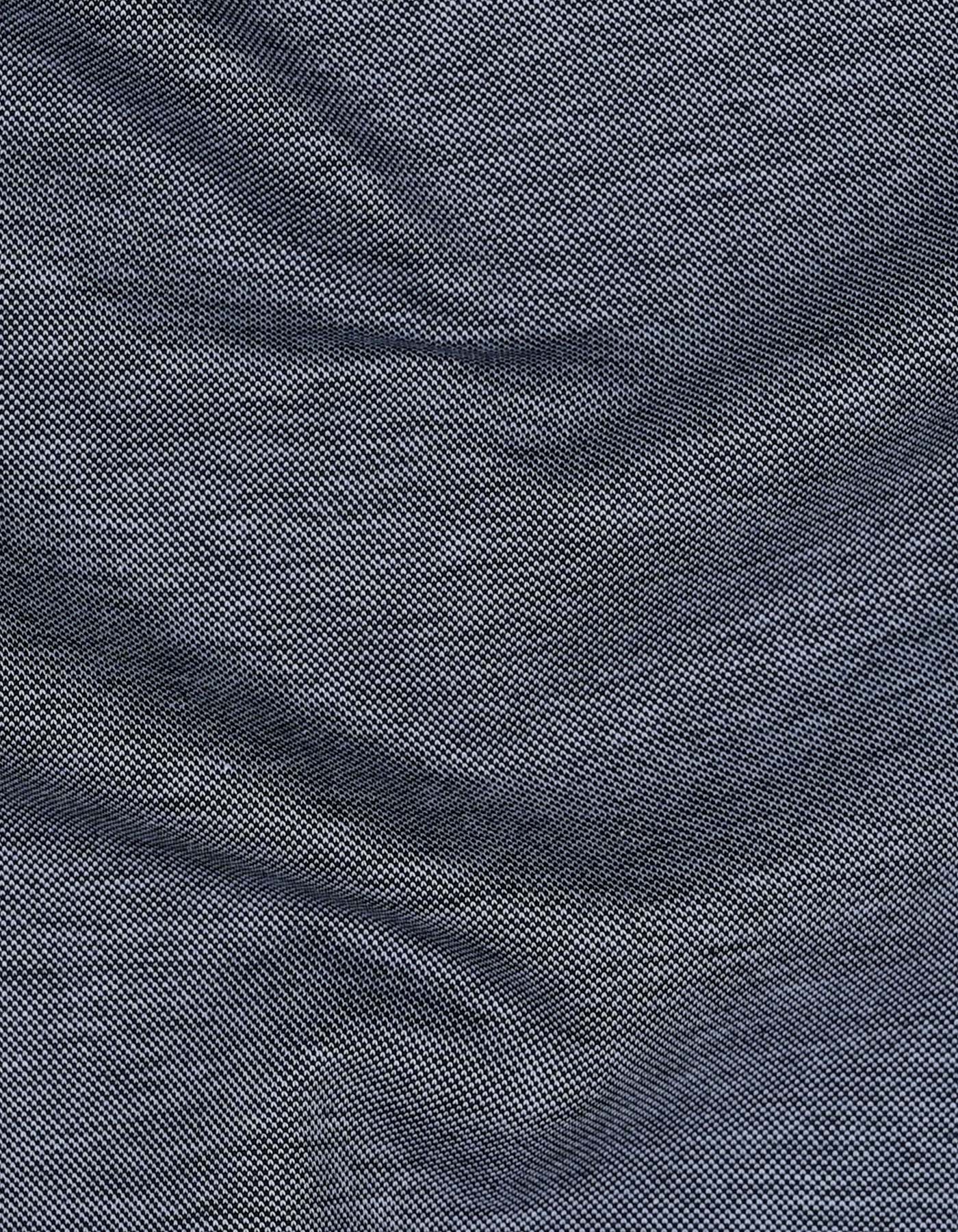 Grey Plain Classic Fit Knit Shirt - Image 5