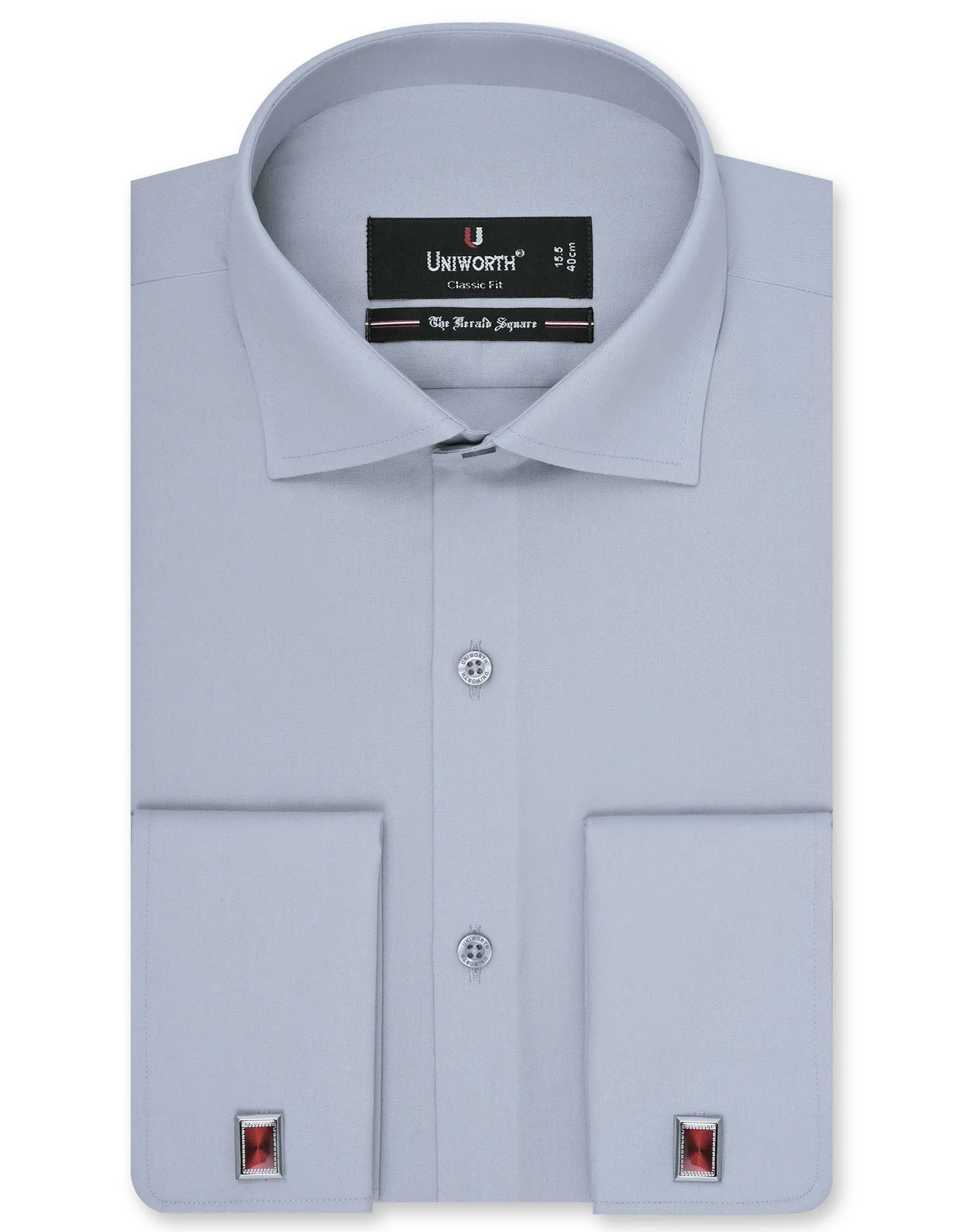 Grey Plain Classic Fit Shirt