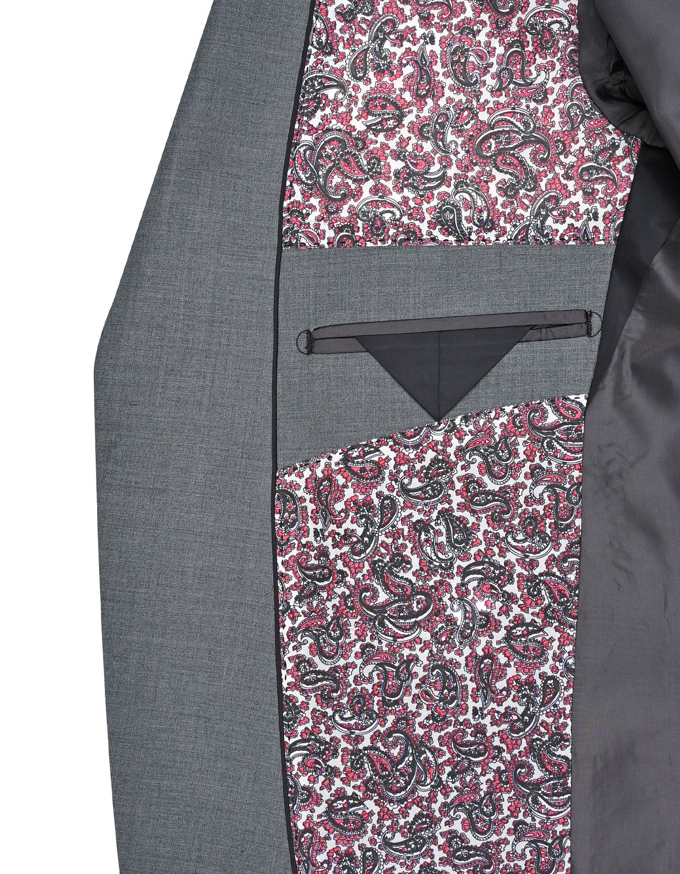 Grey Plain Classic Fit Suit - Image 6