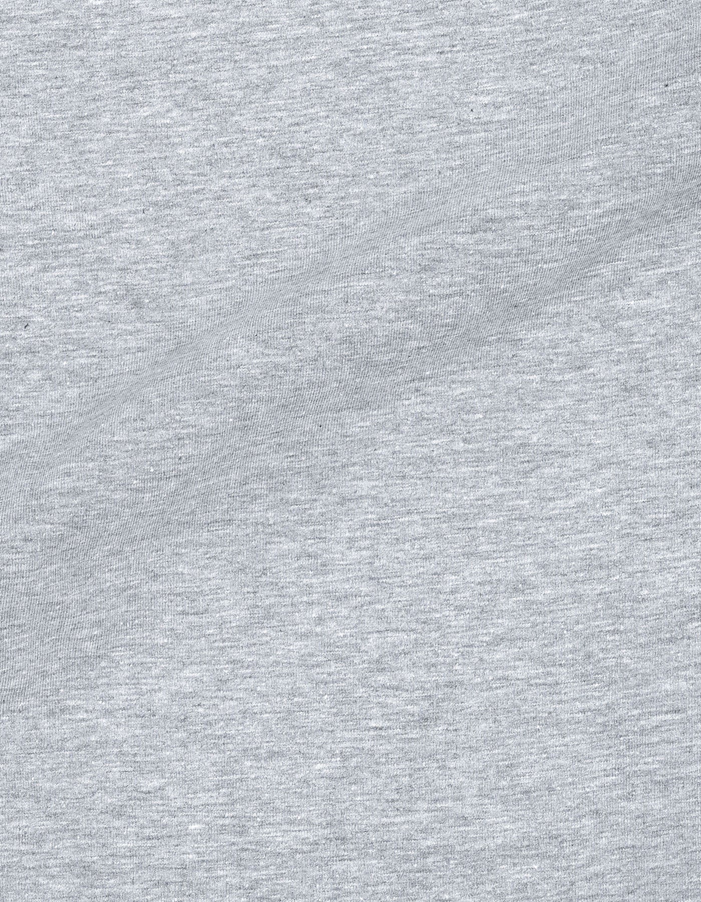 Grey Plain Cross Pocket Knit Pajama - Image 4