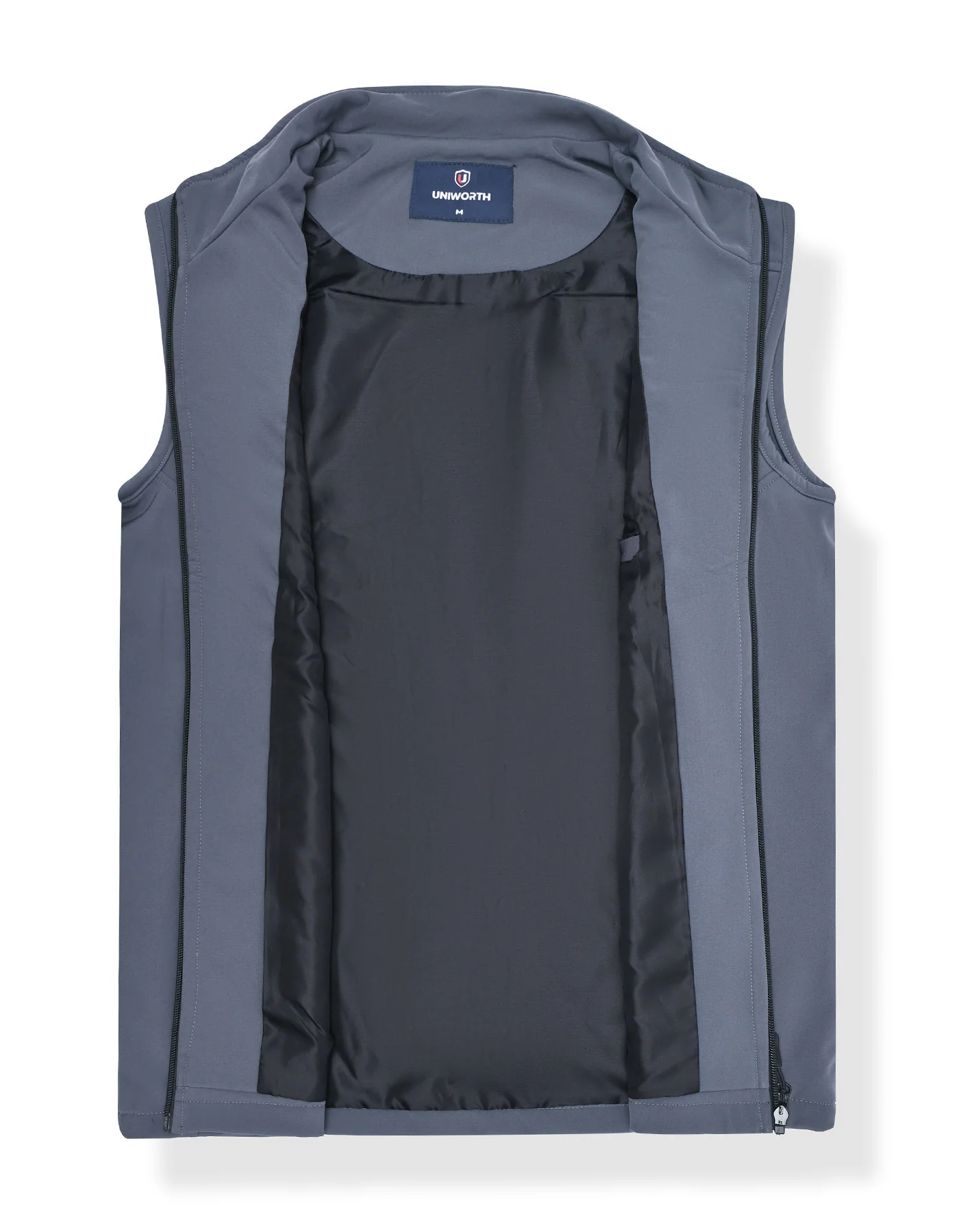 Grey Plain Gilet Jacket - Image 4