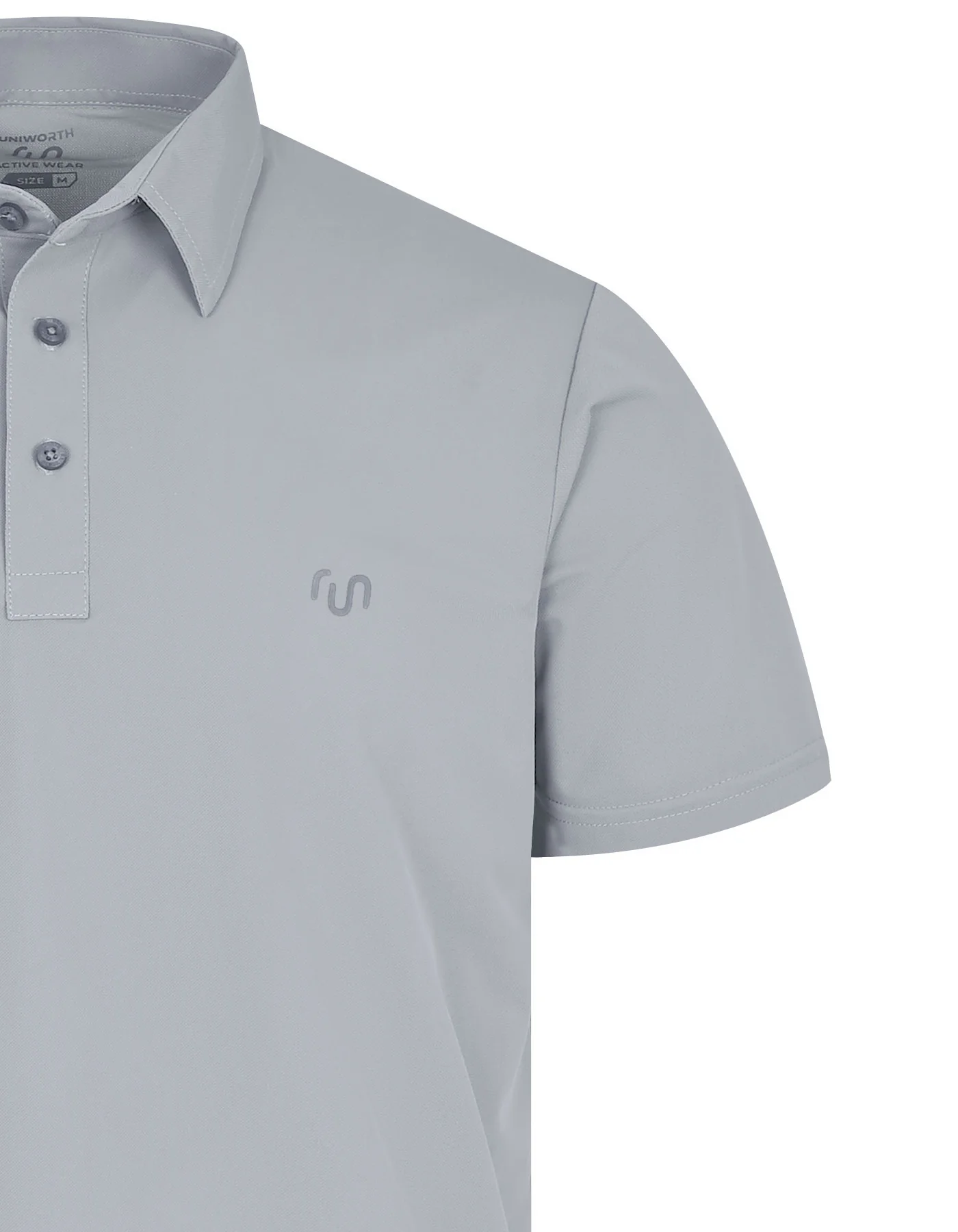 Grey Plain Gym Polo - Image 2