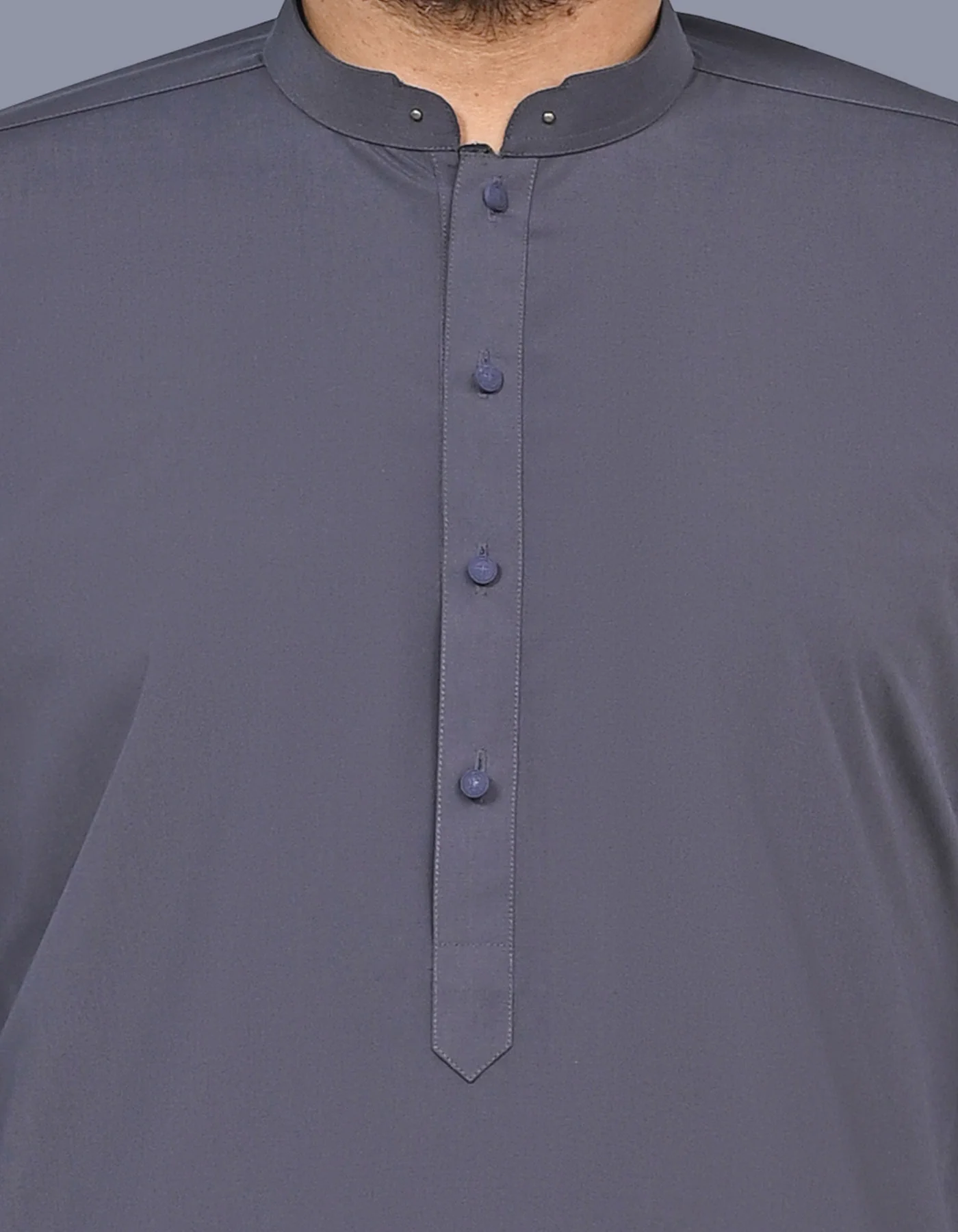 Grey Plain Kameez Shalwar - Image 2