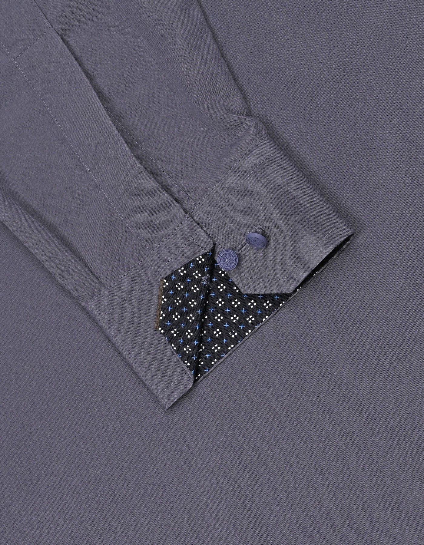 Grey Plain Kameez Shalwar - Image 4