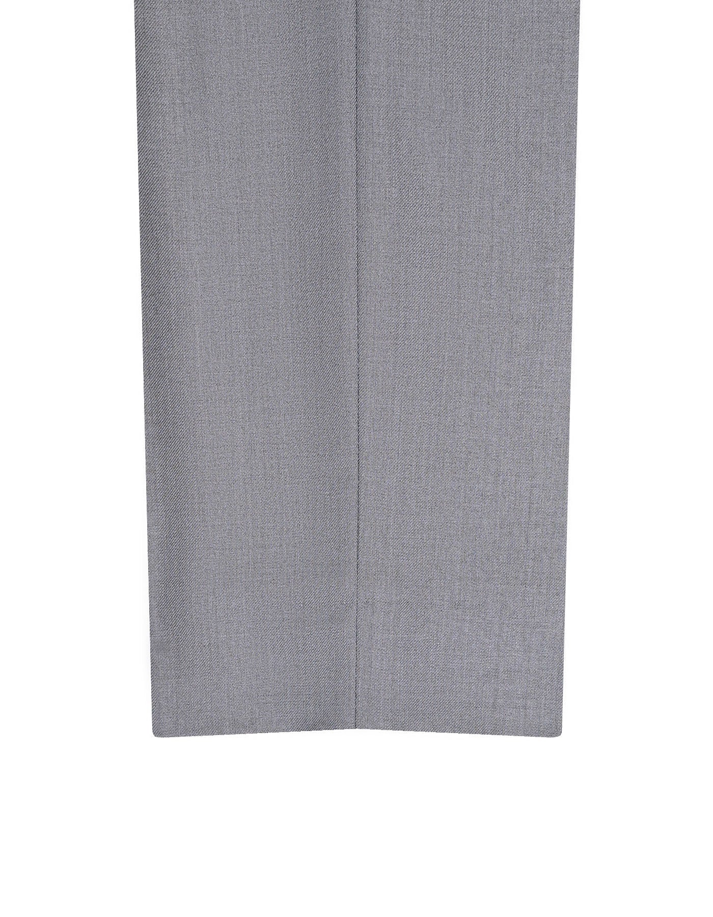Grey Plain Tailored Smart Fit Formal Trouser - Image 3