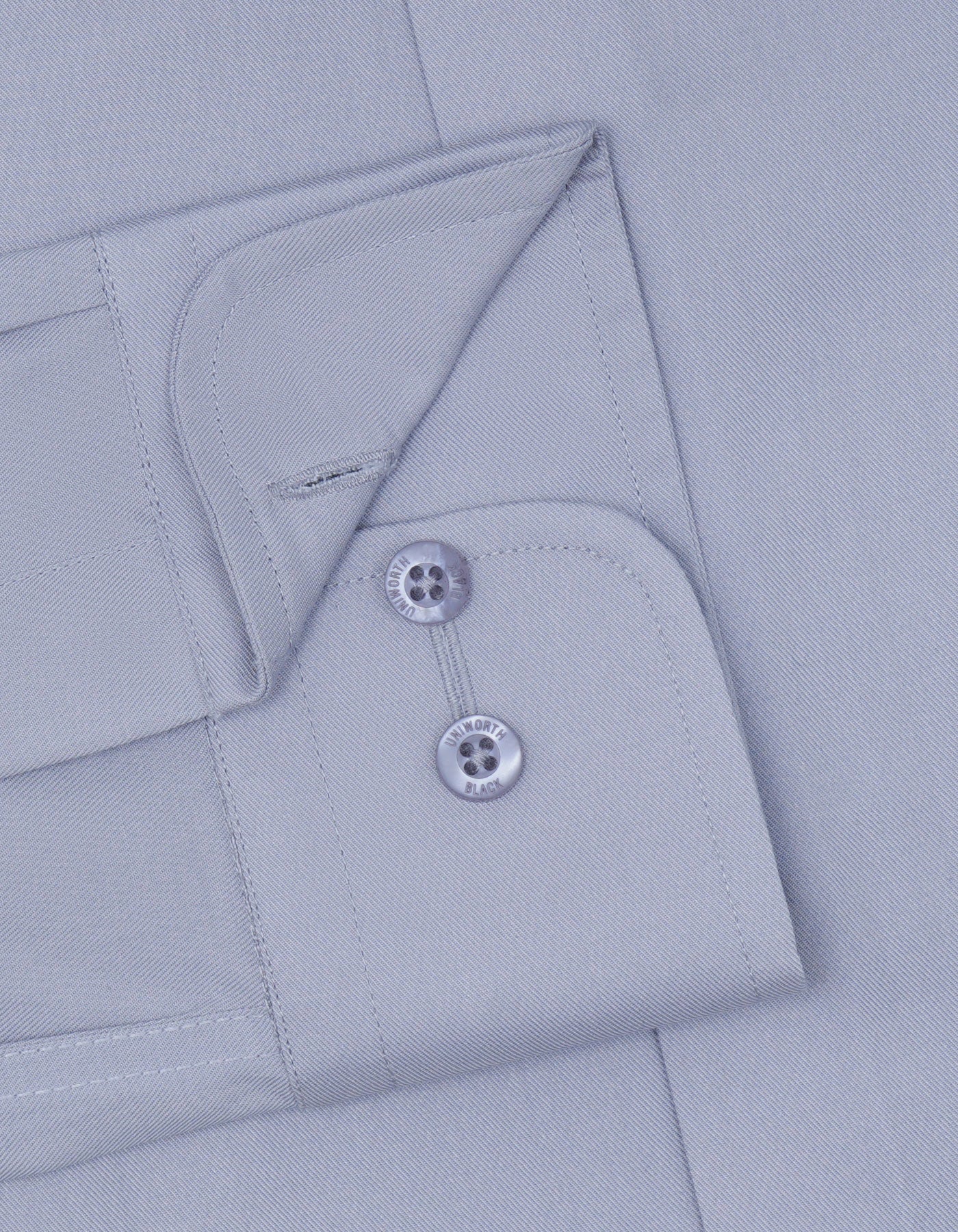 Grey Plain Tailored Smart Fit Shirt - Image 3