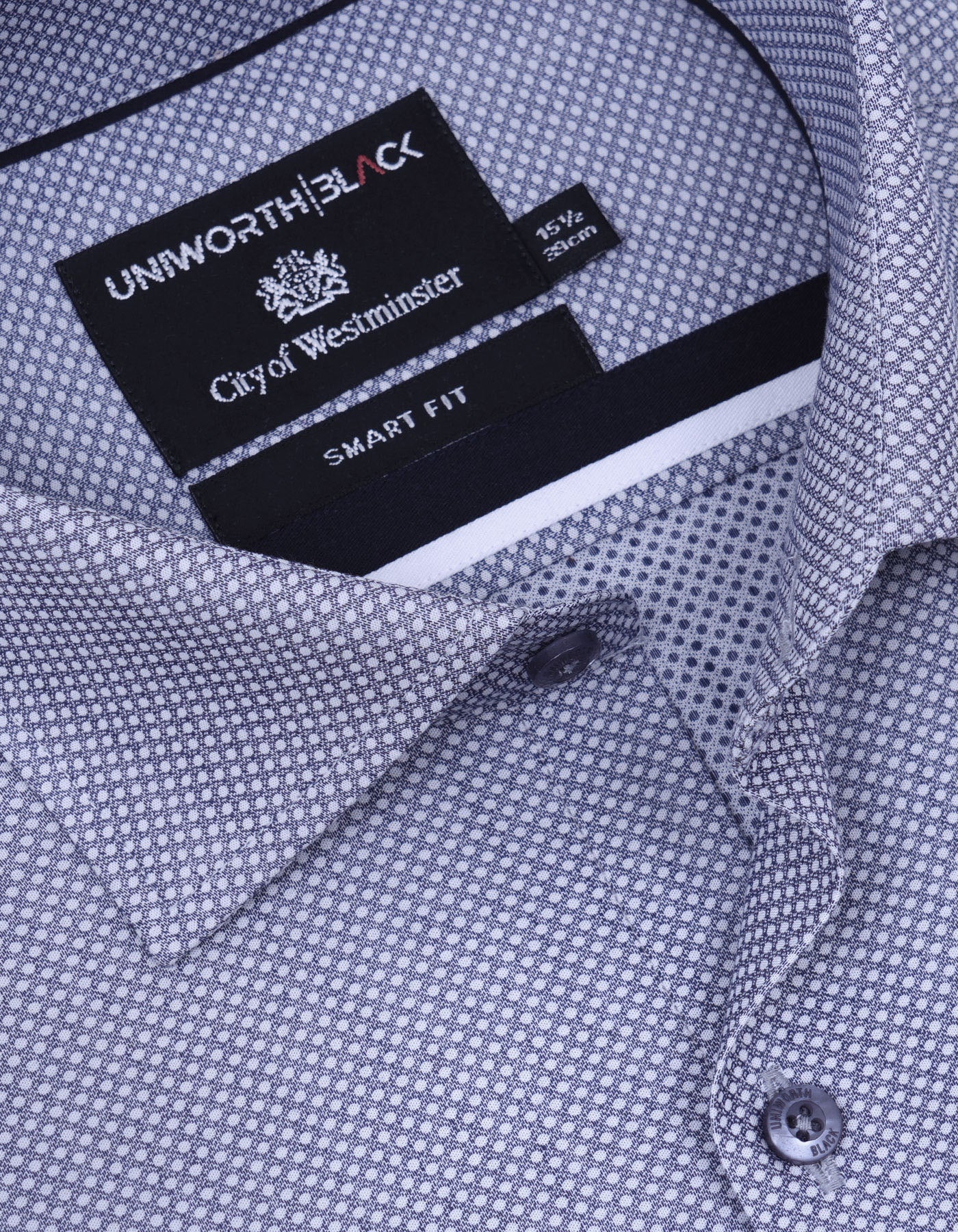 Grey Self Tailored Smart Fit Shirt - Image 2