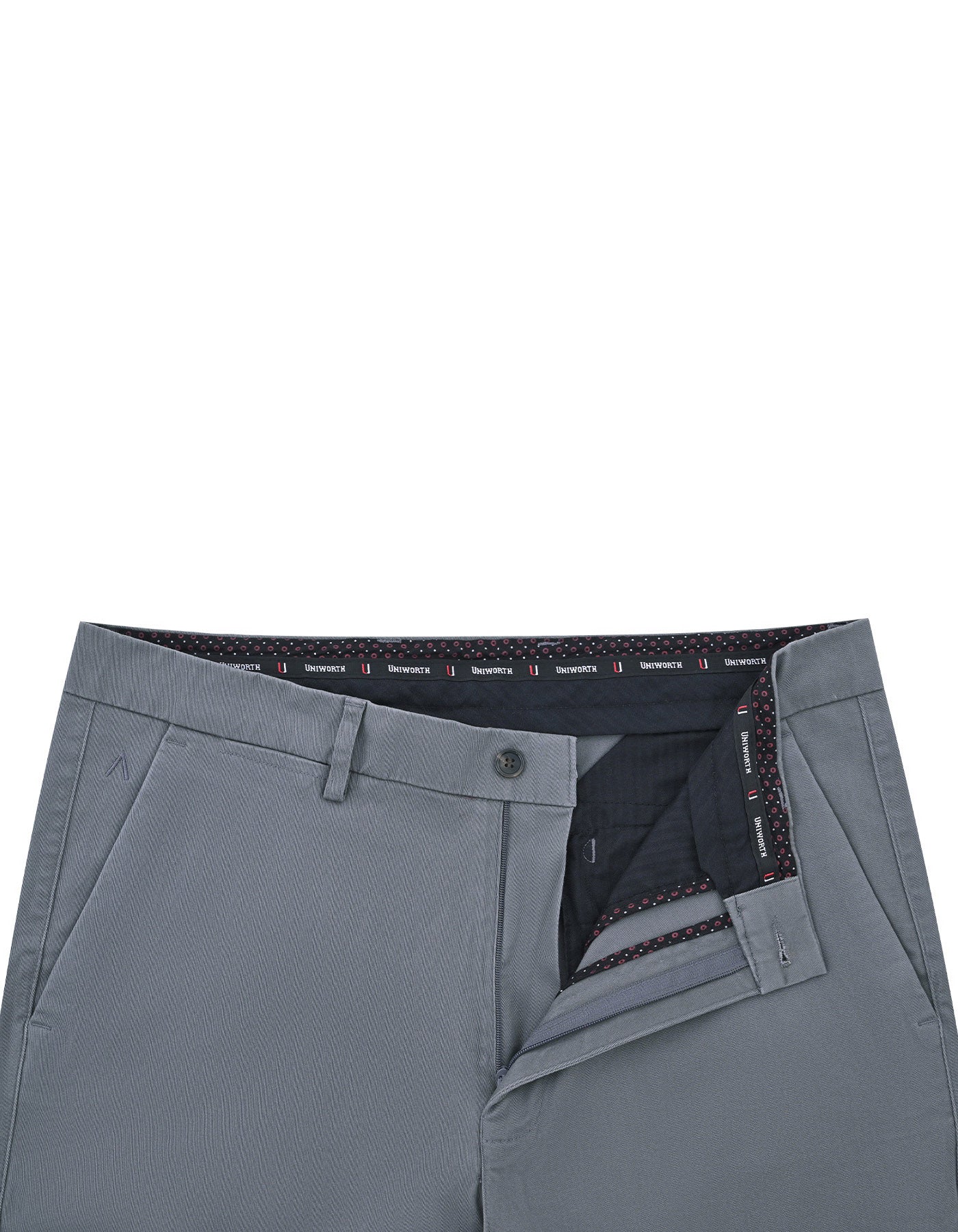 Grey Smart Fit Cotton Trouser - Image 2
