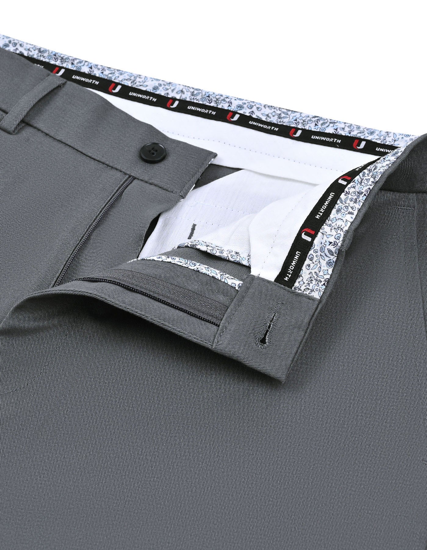 Grey Smart Fit Cotton Trouser - Image 2