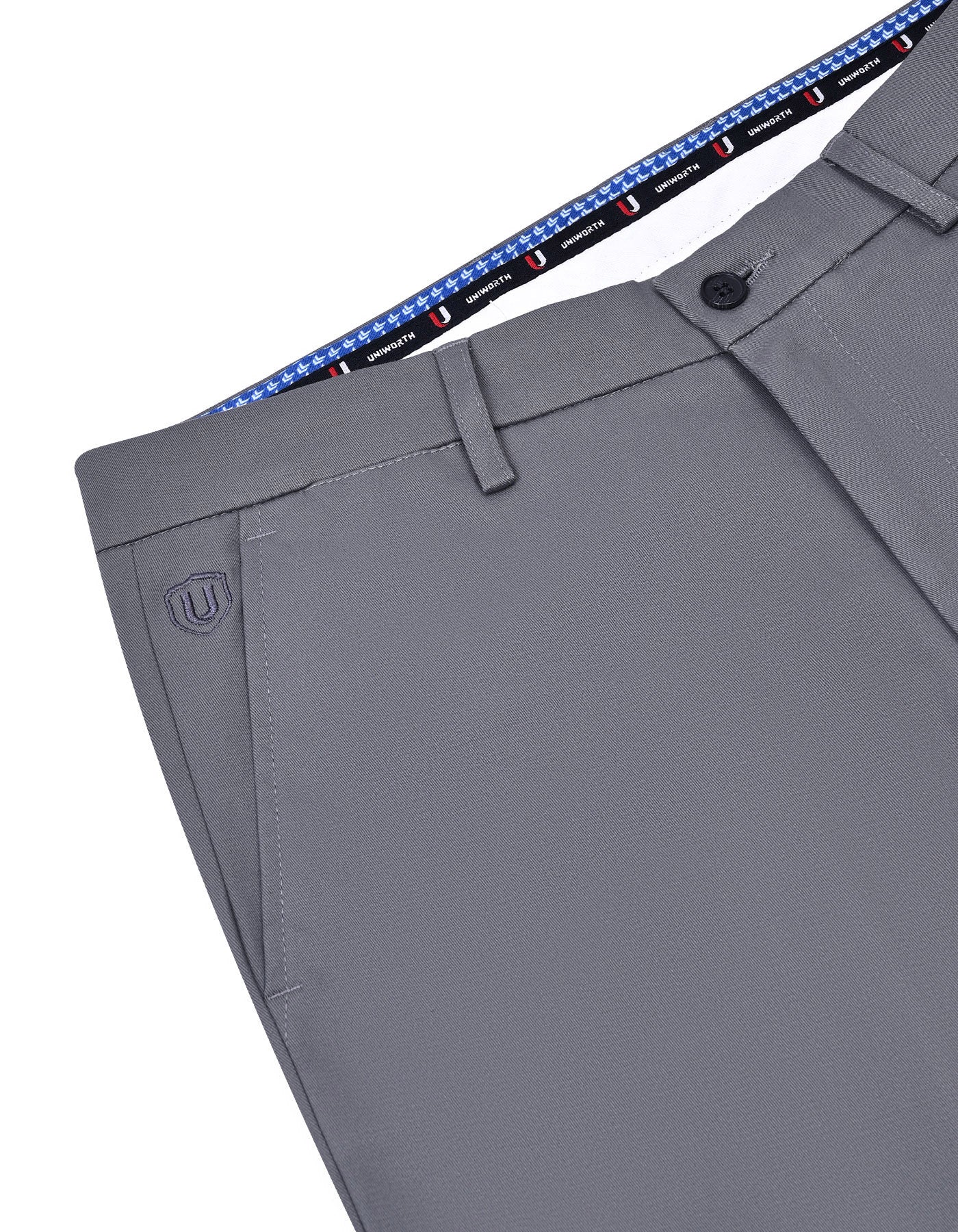 Grey Smart Fit Cotton Trouser - Image 3