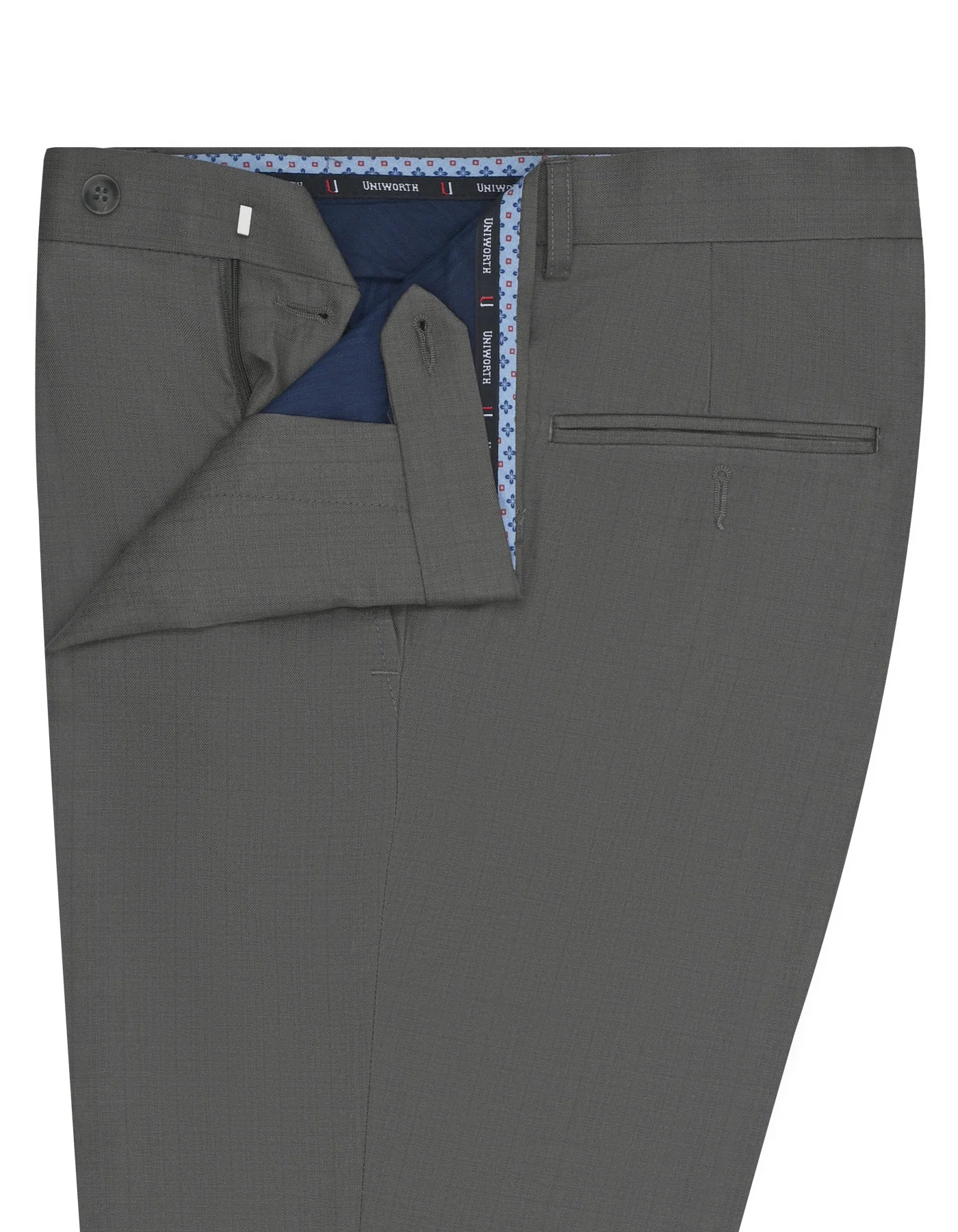 Grey Texture Classic Fit Formal Trouser - Image 2