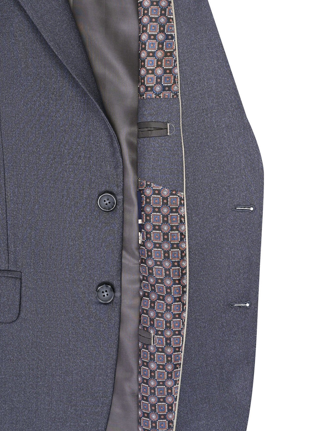 Grey Texture Classic Fit Suit - Image 5