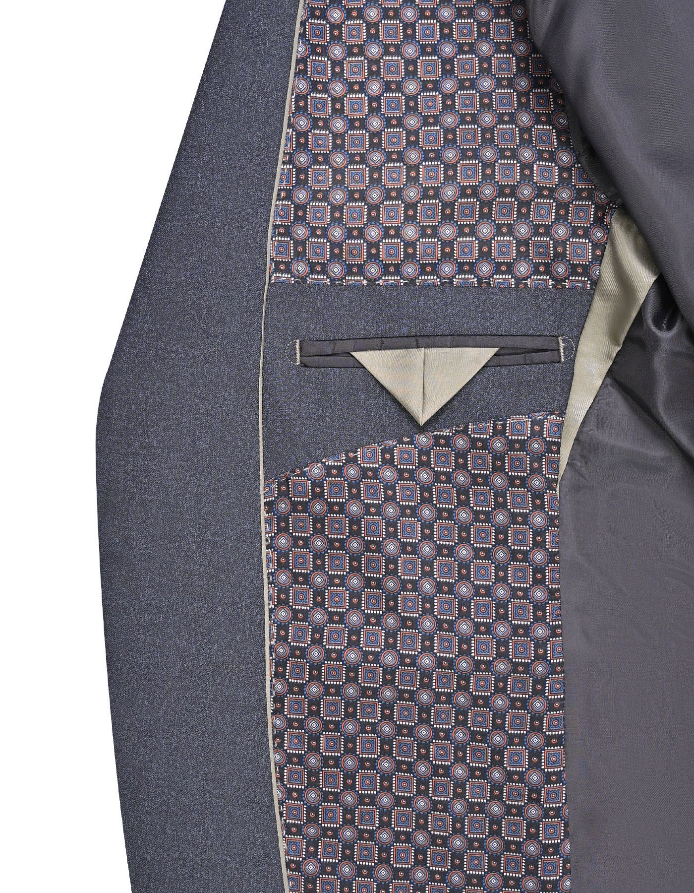 Grey Texture Classic Fit Suit - Image 6