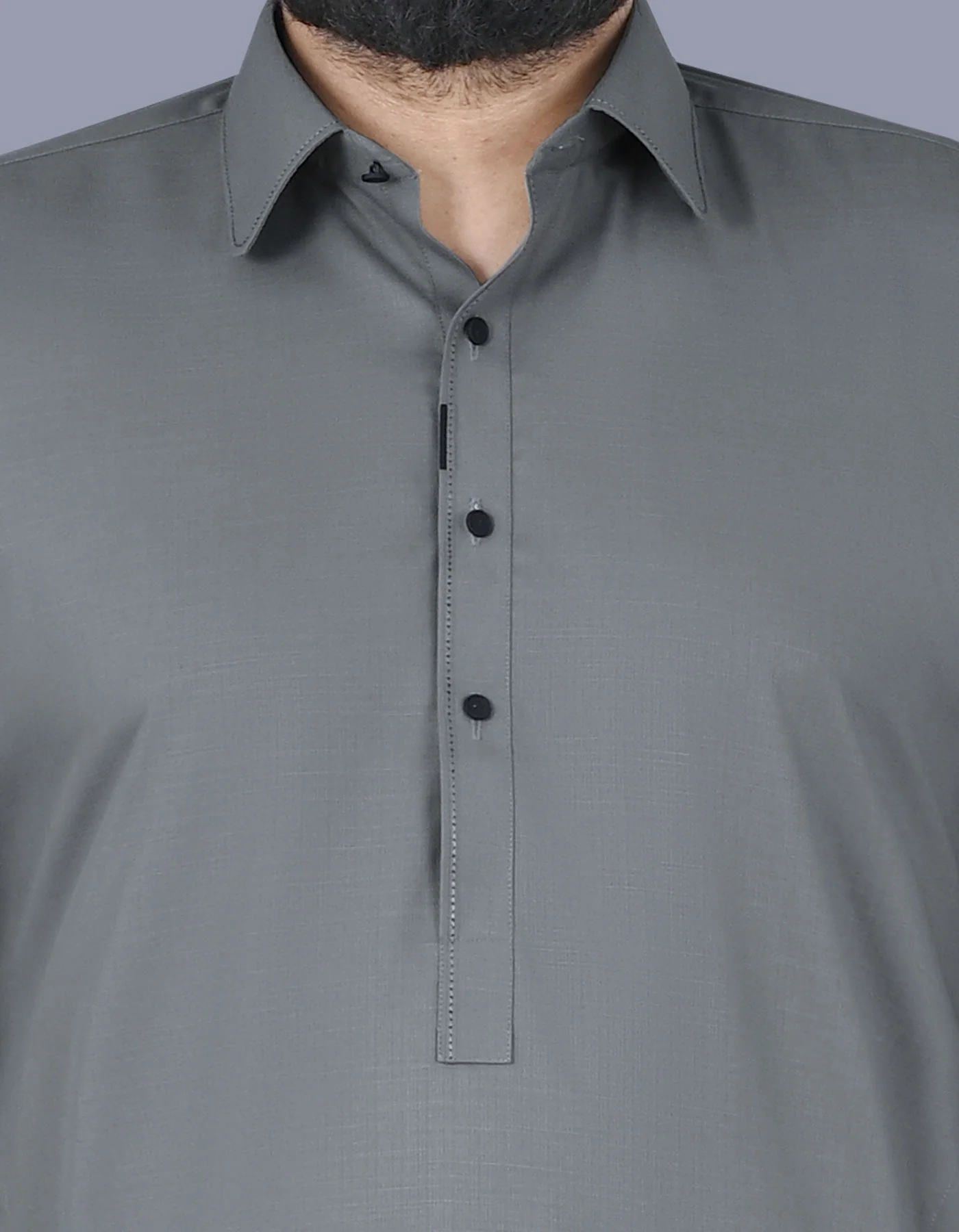Grey Texture Kameez Shalwar - Image 2