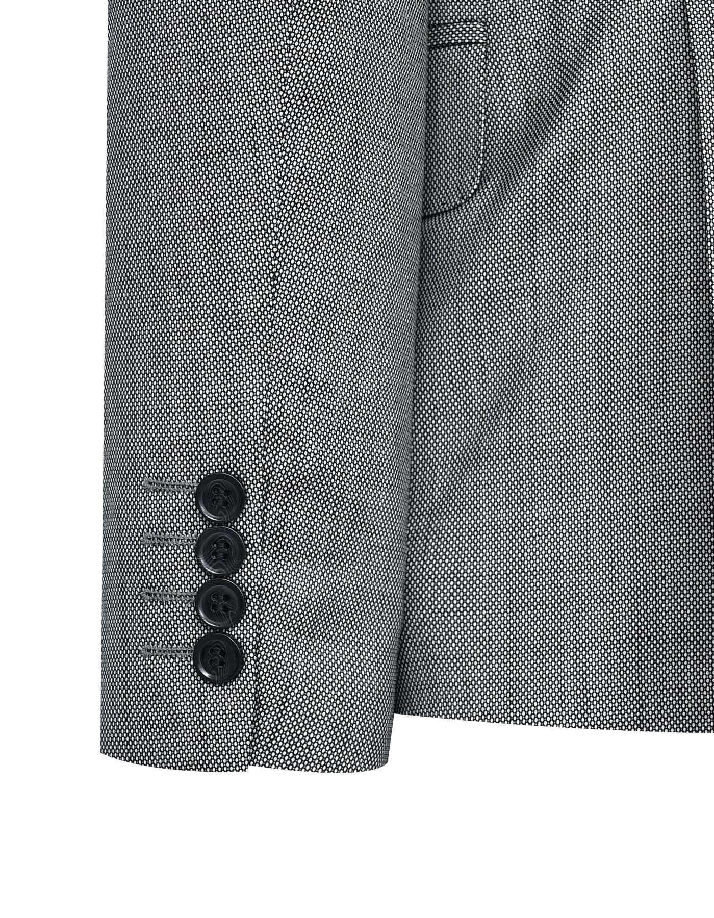 Grey Texture Smart Fit Suit - Image 3